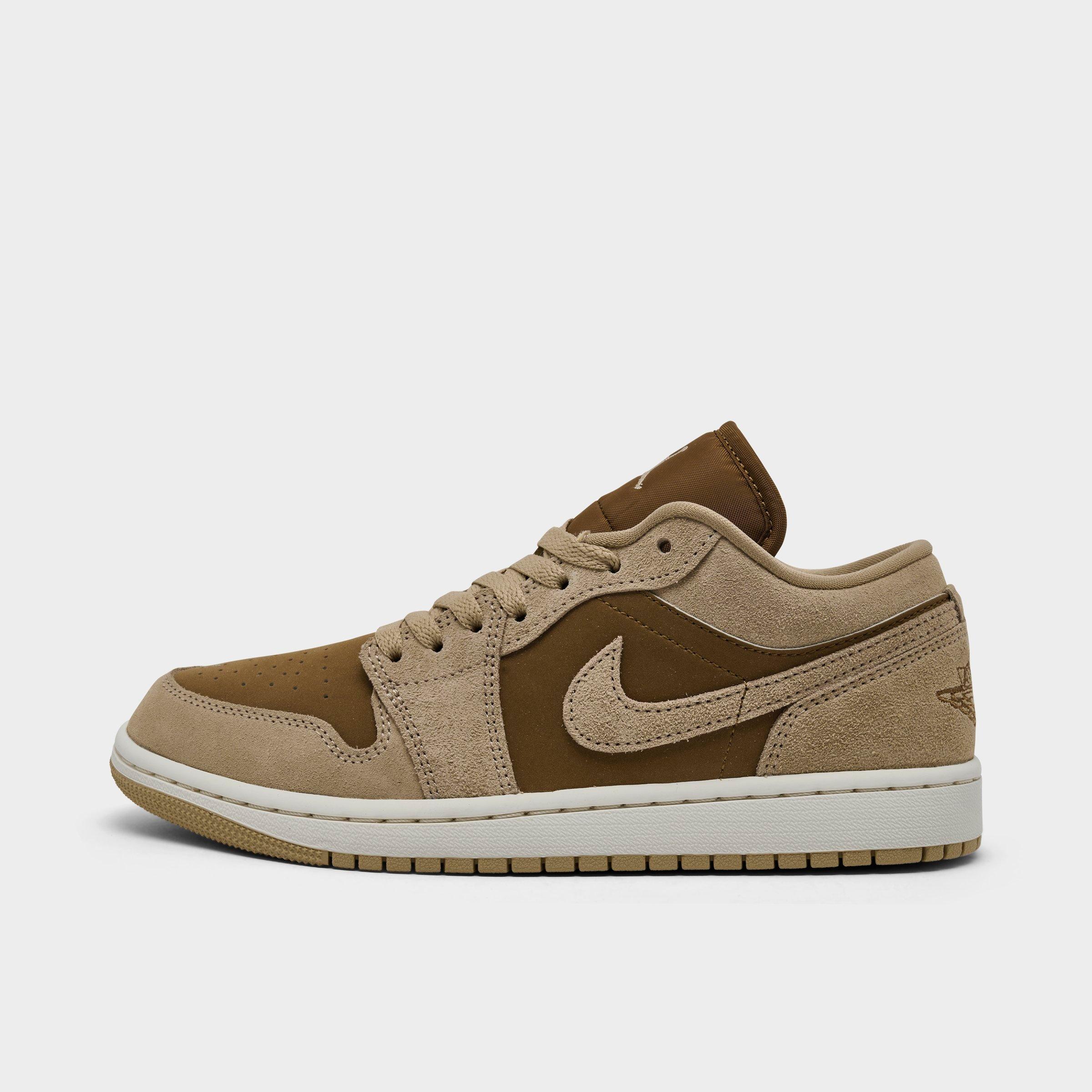 Jordan Women's Air Retro 1 Low Casual Shoes in Legend Medium Brown/Chalk/Light British Tan Size: 7.5