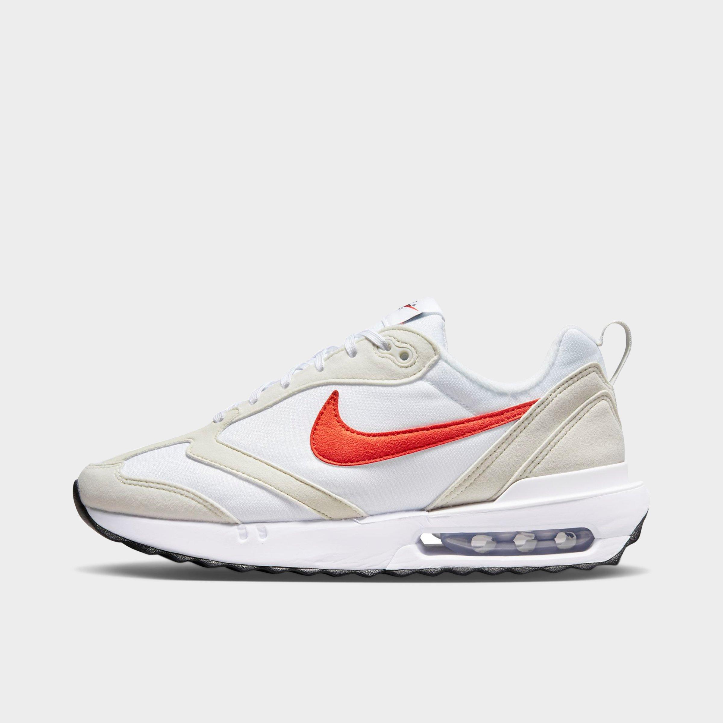 Nike Women's Air Max Dawn Casual Shoes in White/Picante Red/Light Bone Size: 9.0