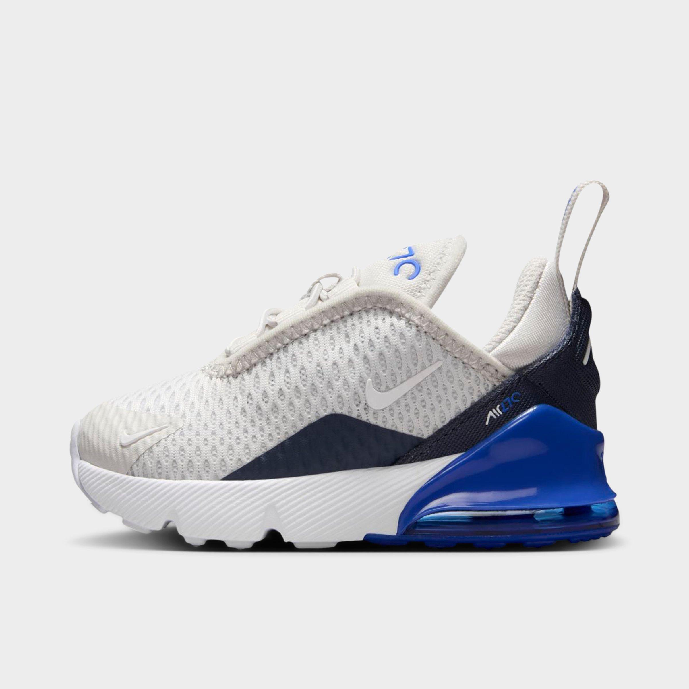 Nike Kids Toddler Air Max 270 Casual Shoes in VST GRY/WHT-HYPR RYL Size: 3.0