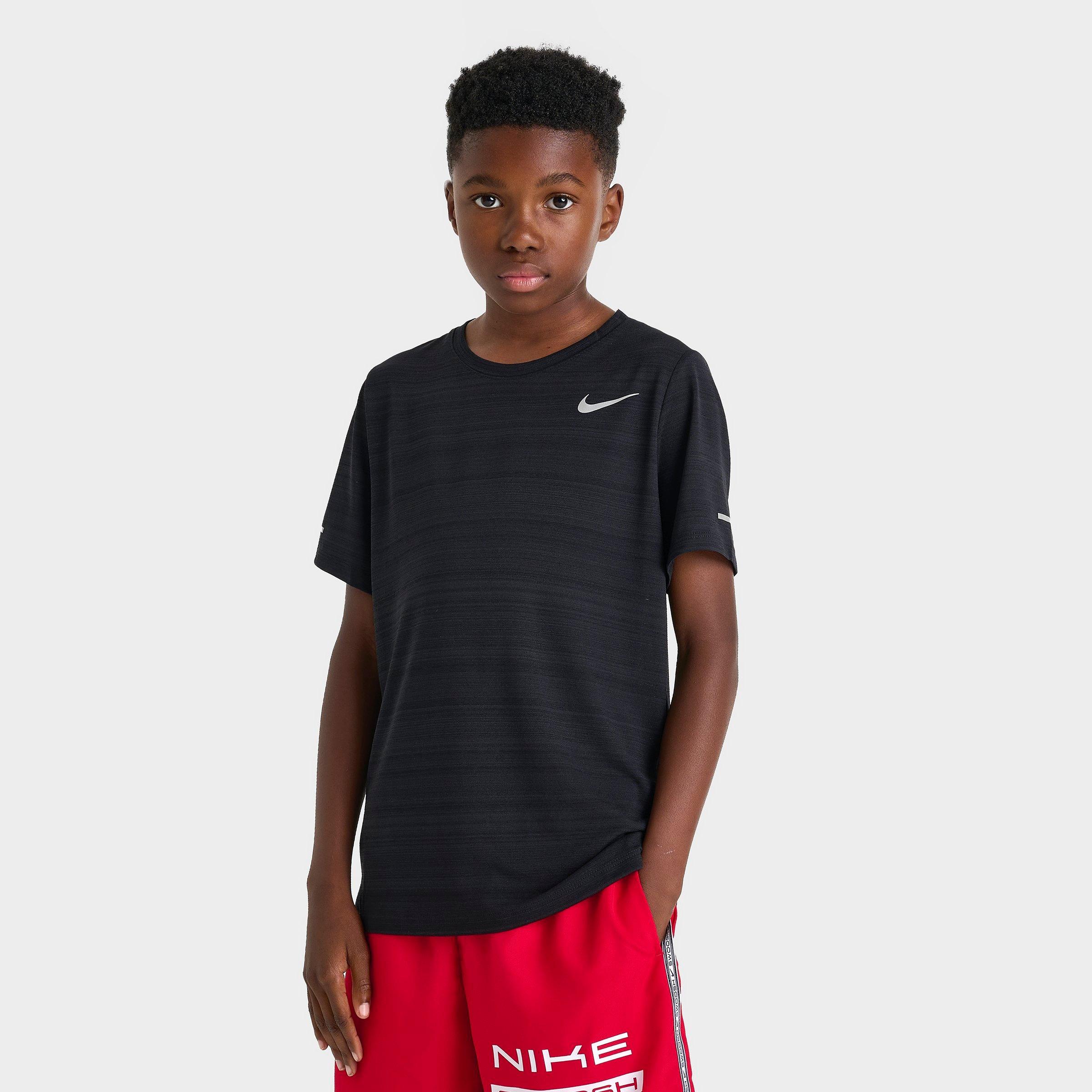 Nike Boys Dri-FIT Miler Training T-Shirt in Black Size: Small