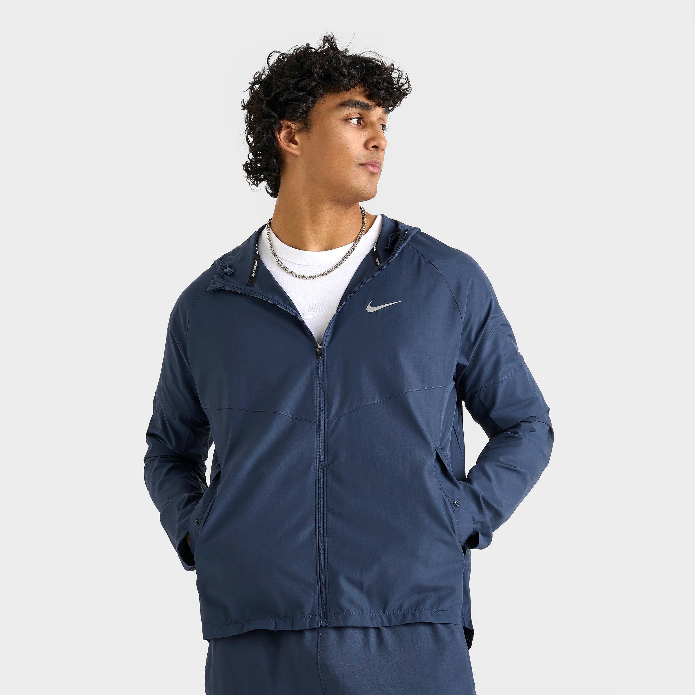 Nike Men's Repel Miler Running Jacket in Thunder Blue/Reflective Silver Size: Small