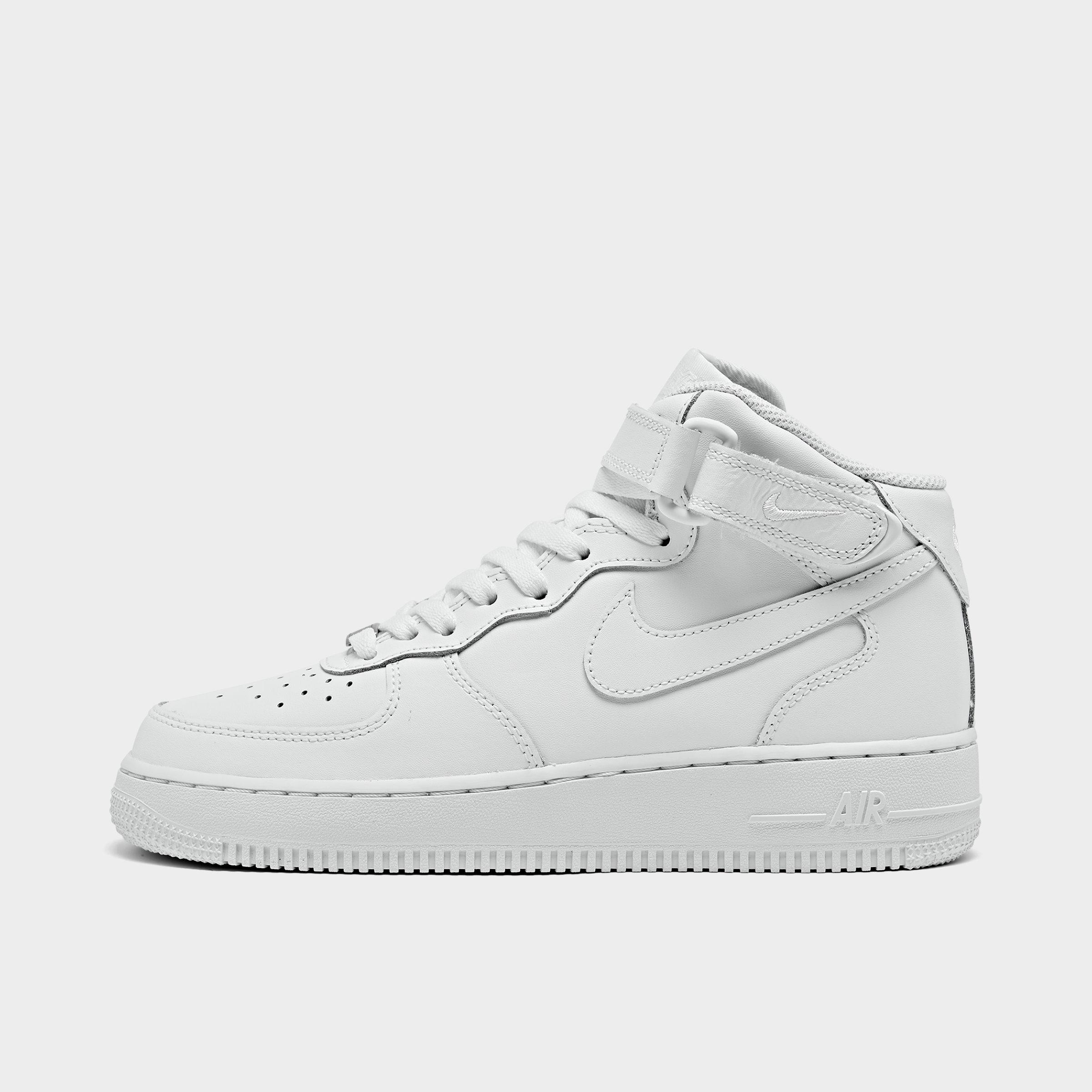 Nike Big Kids Air Force 1 MId '07 LE Casual Shoes in White Size: 5.5