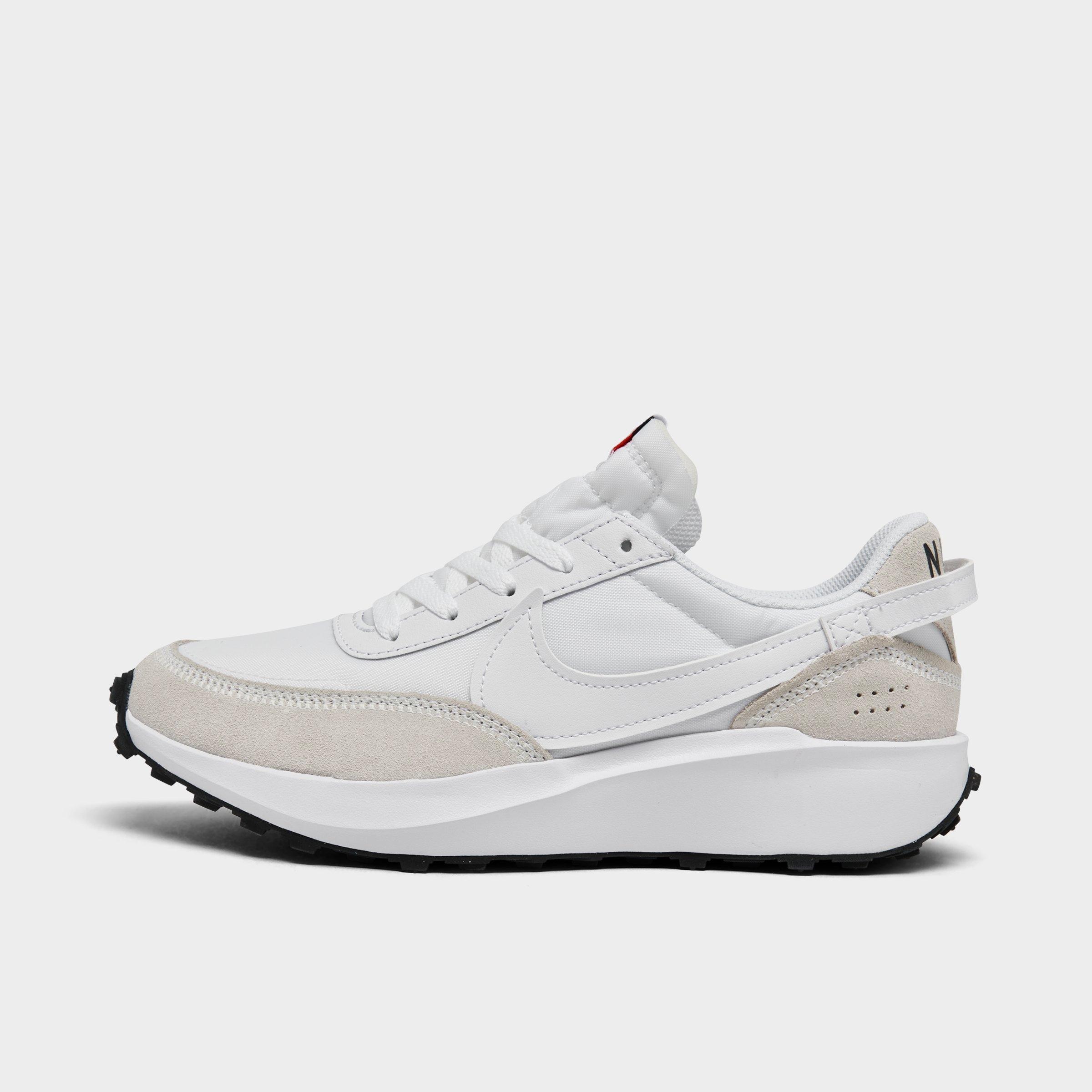 Nike Women's Waffle Debut Casual Shoes in White/Black Size: 5
