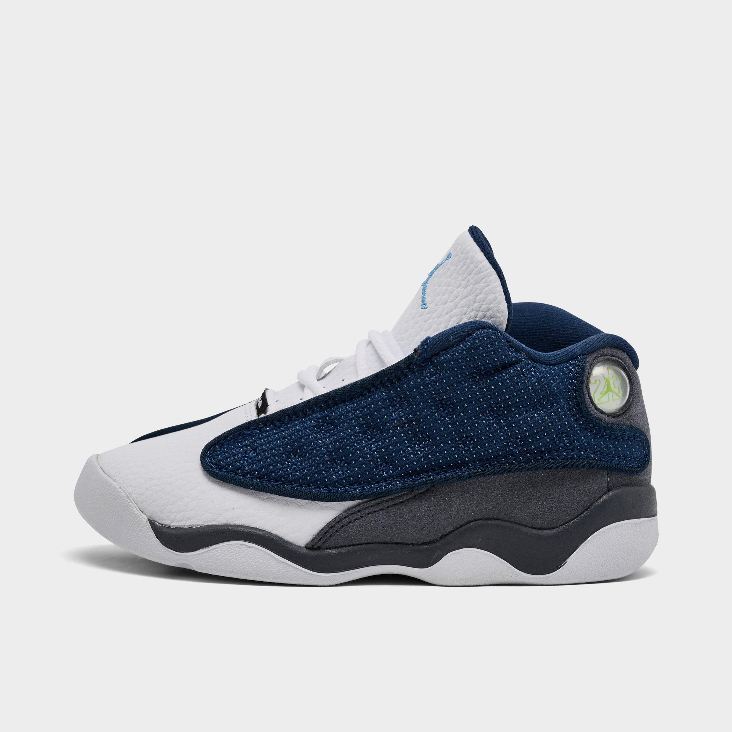 Jordan Kids Toddler Air Retro 13 Basketball Shoes in Navy/University Blue/Flint Grey Size: 5.0