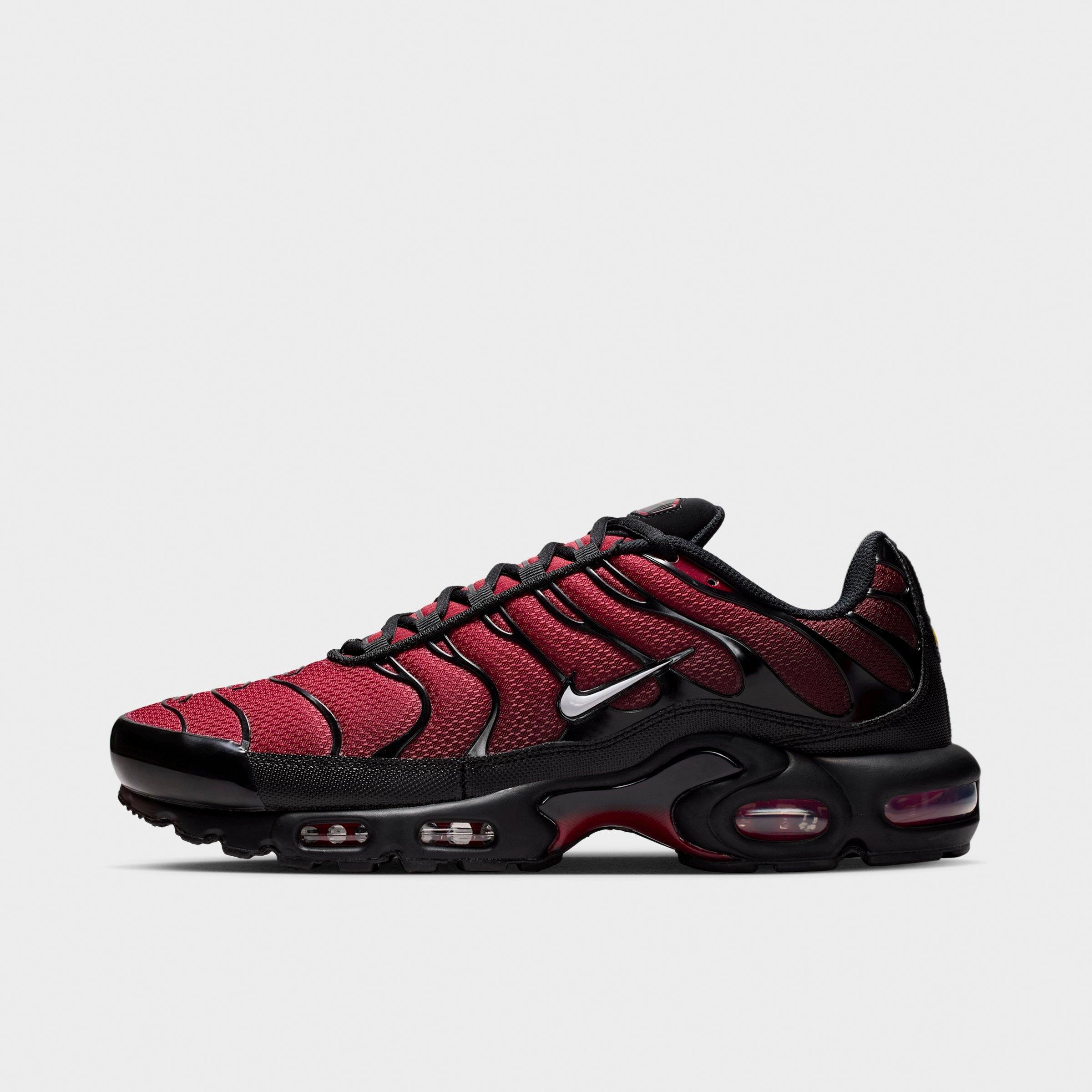 Nike Men's Air Max Plus Casual Shoes in Tough Red/Black/Mystic Dates Size: 8.5