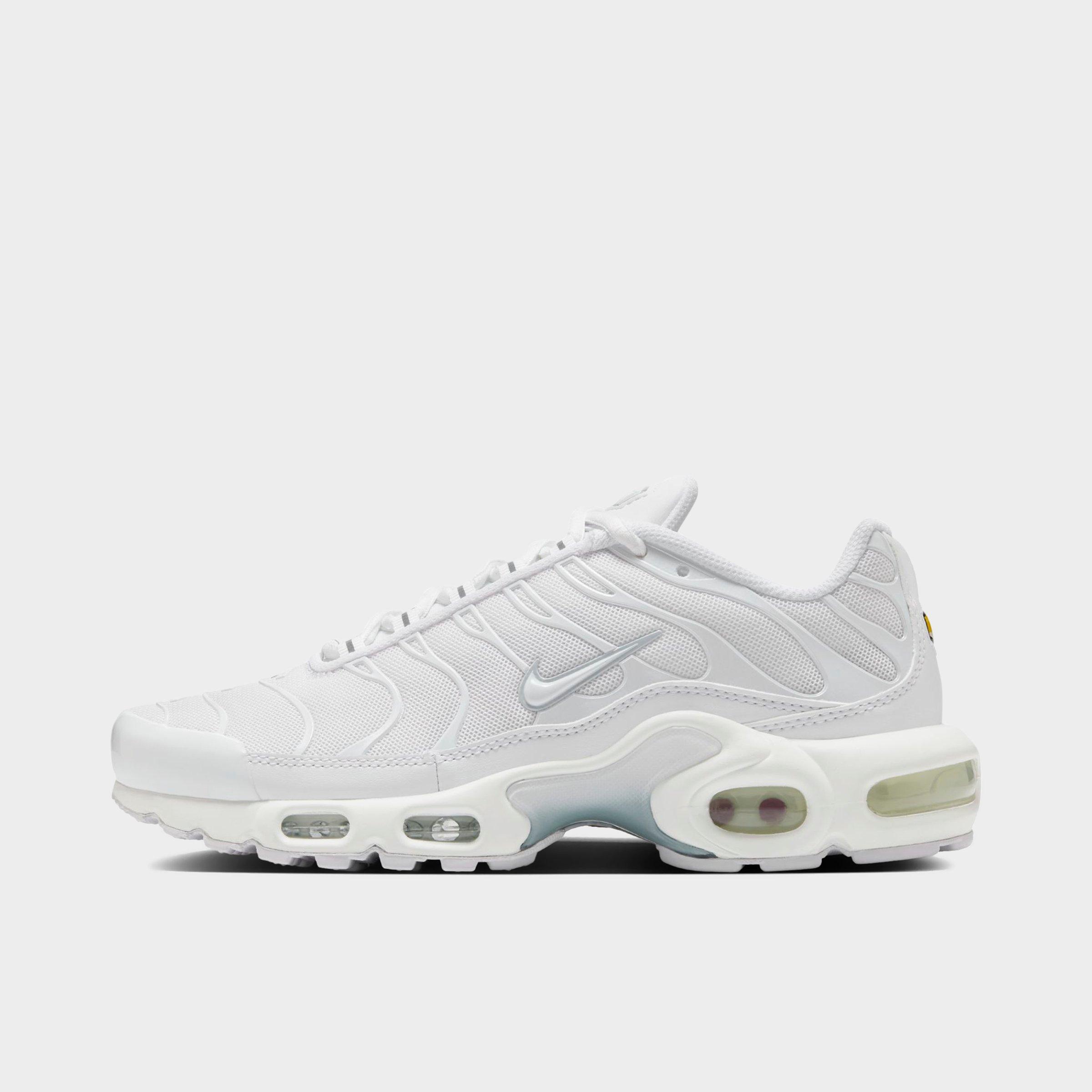 Nike Women's Air Max Plus Casual Shoes in White-PURE PLA Size: 5.0