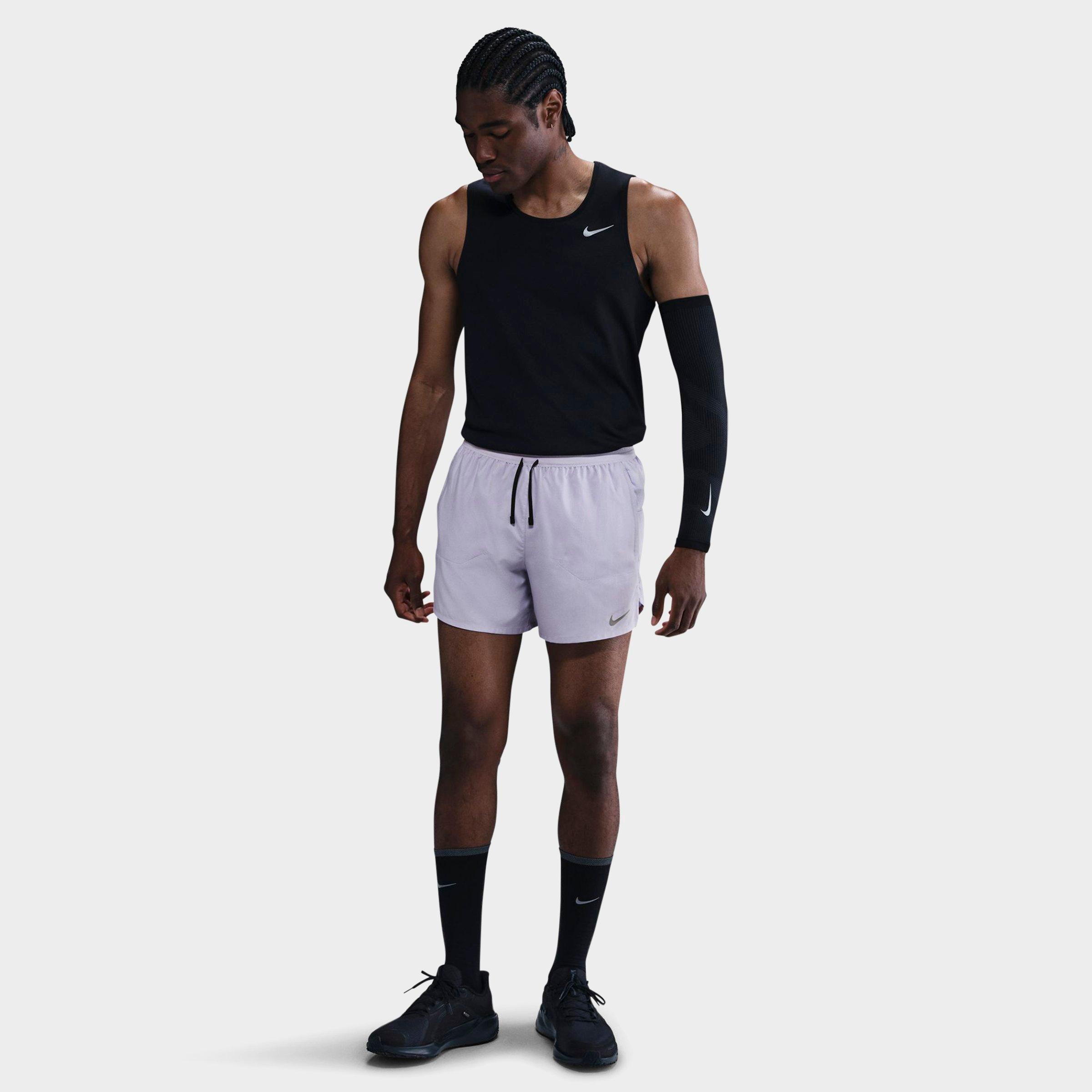 Nike Men's Dri-FIT Stride 5" Brief-Lined Running Shorts in Hydrangeas/Black Size: Small