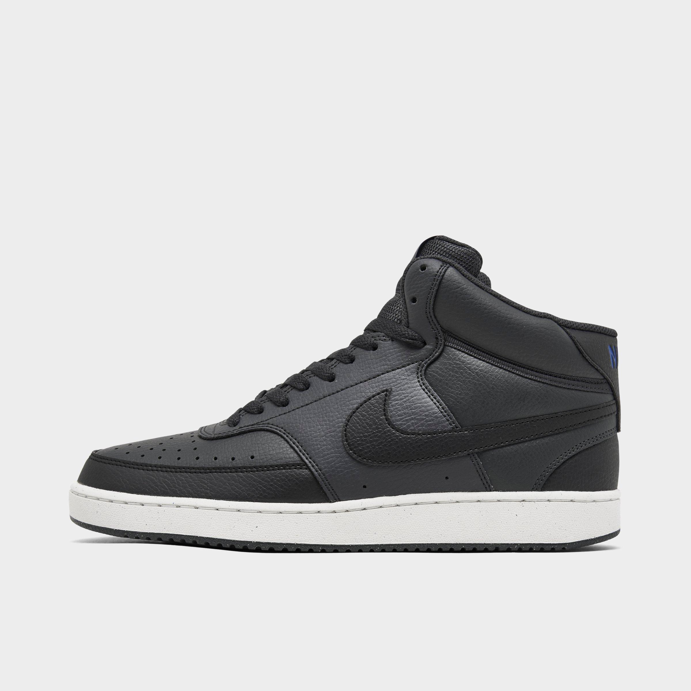 Nike Men's Court Vision Mid Next Nature Casual Shoes in DK SMOKE GREY/BLACK- Size: 9.0