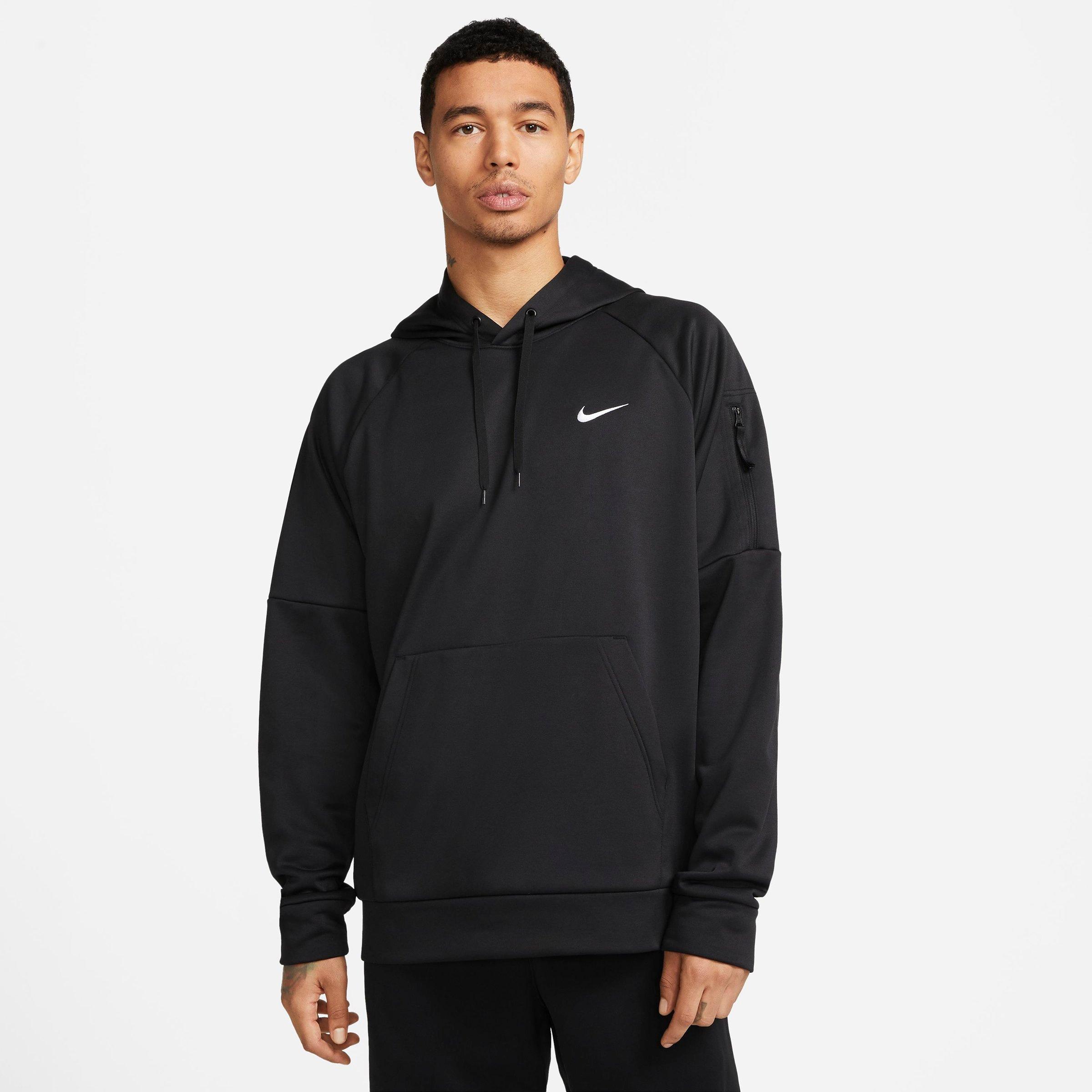 Nike Men's Therma-FIT Pullover Training Hoodie in Black/White Size: Small