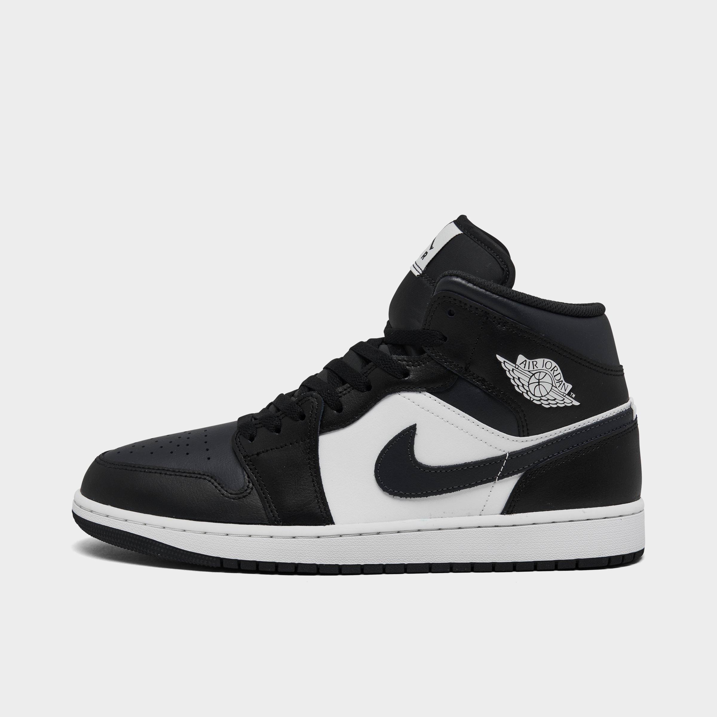Jordan Men's Air Retro 1 Mid Casual Shoes in Black/Off Noir/Summit White Size: 10.5