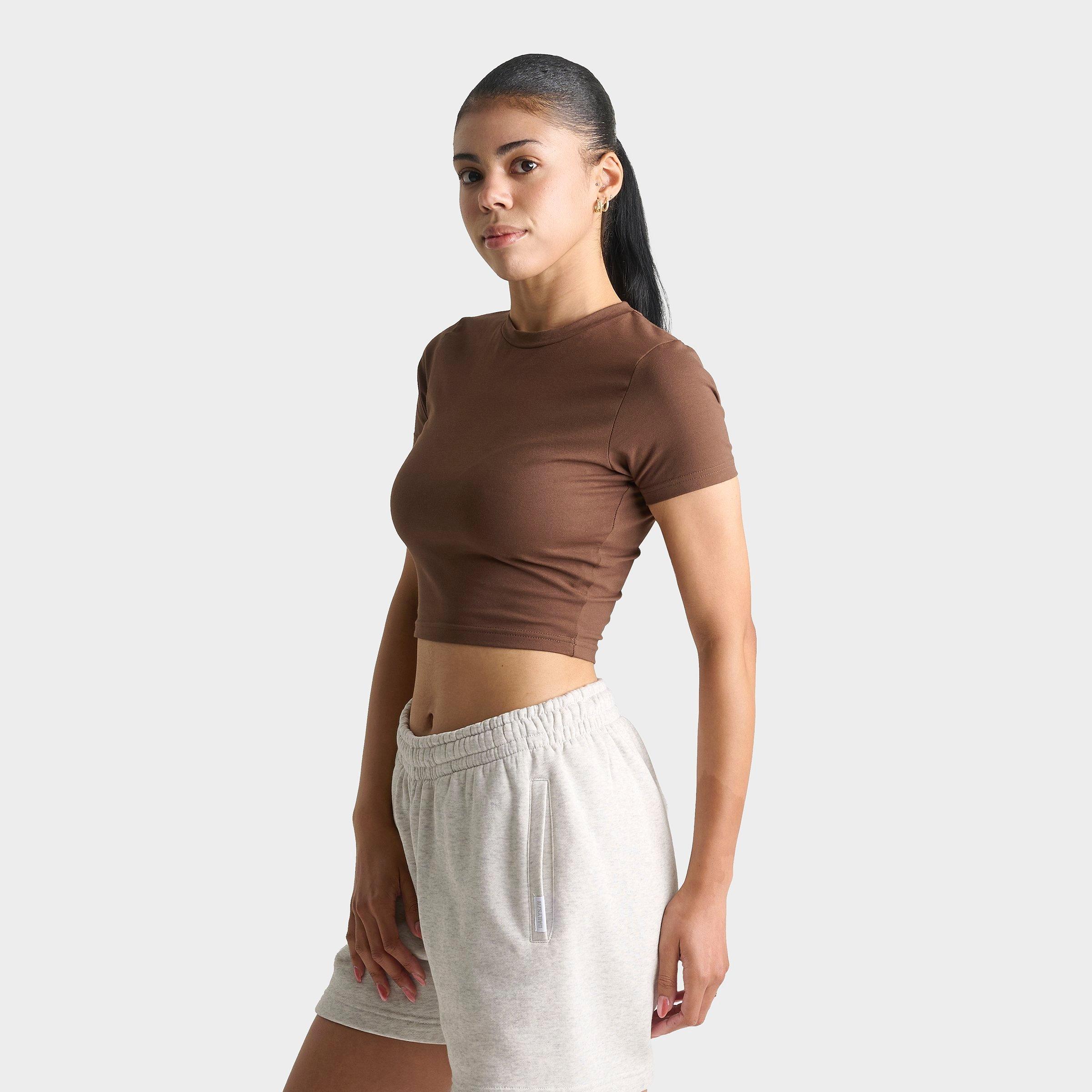 DAILYSZN Women's Baby T-Shirt in Chestnut Size: Large
