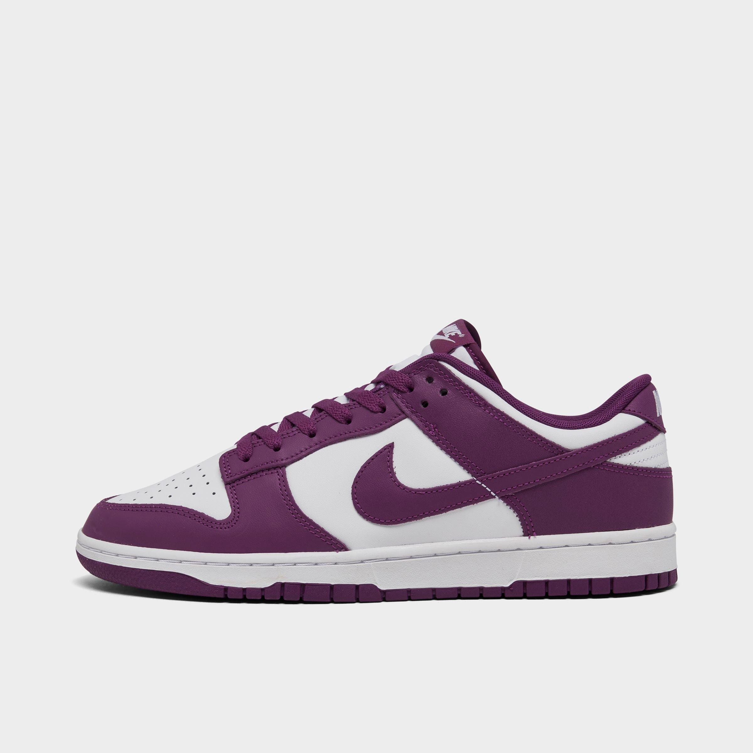 Nike Men's Dunk Low Retro Casual Shoes in White/Viotech/White Size: 11
