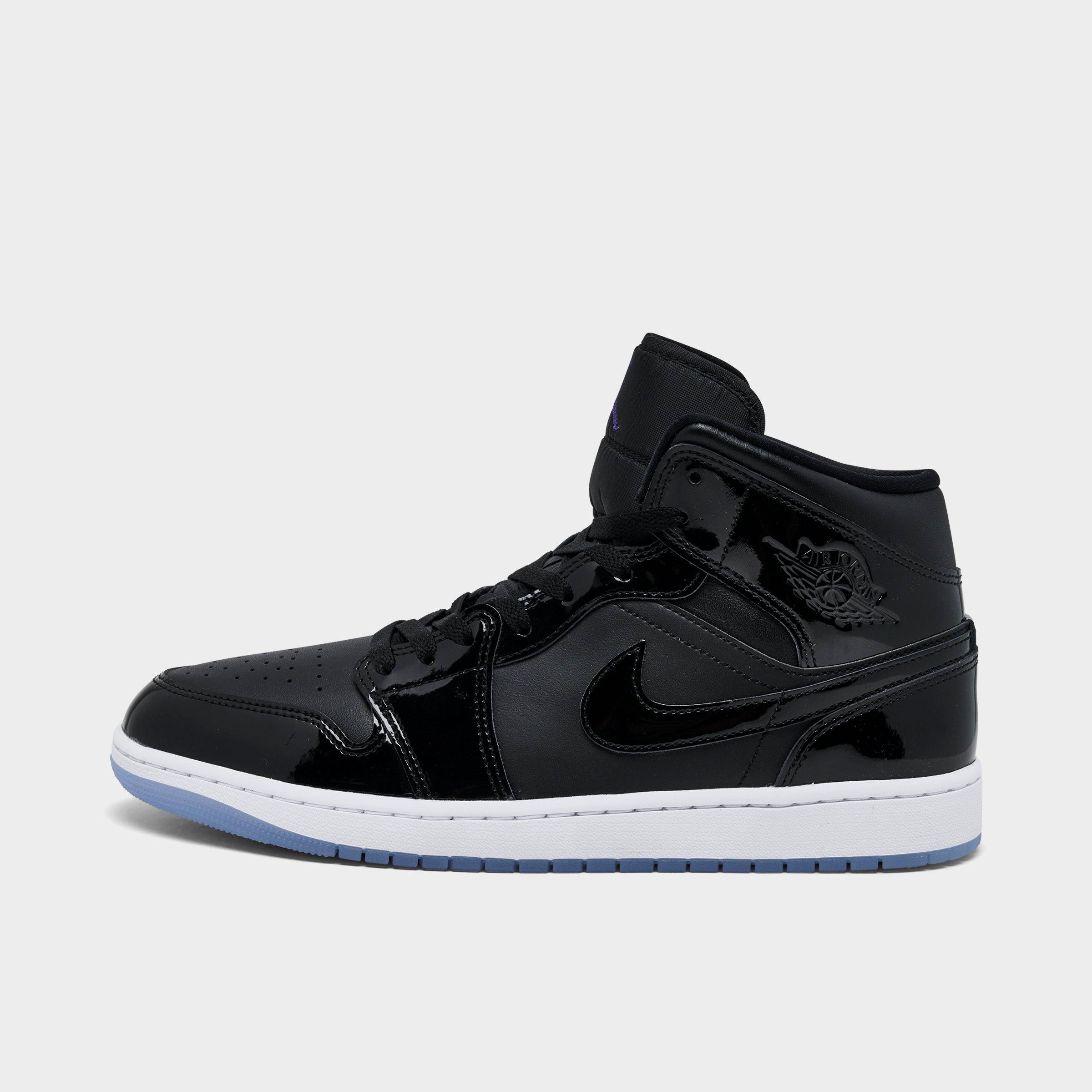 Jordan Men's Air Retro 1 Mid SE Casual Shoes in Black/Dark Concord/White Size: 7.5