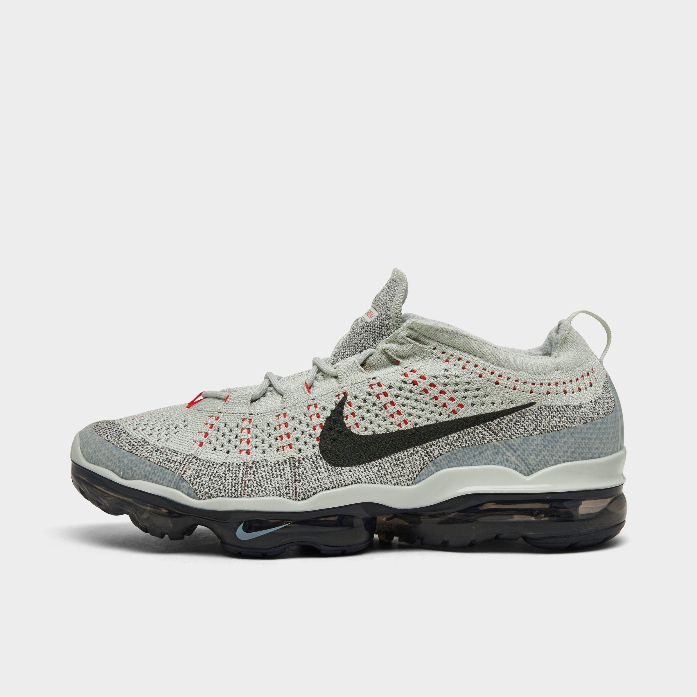 Nike Men's Air VaporMax 2023 Flyknit Running Shoes in Light Silver/Picante Red/Anthracite Size: 7