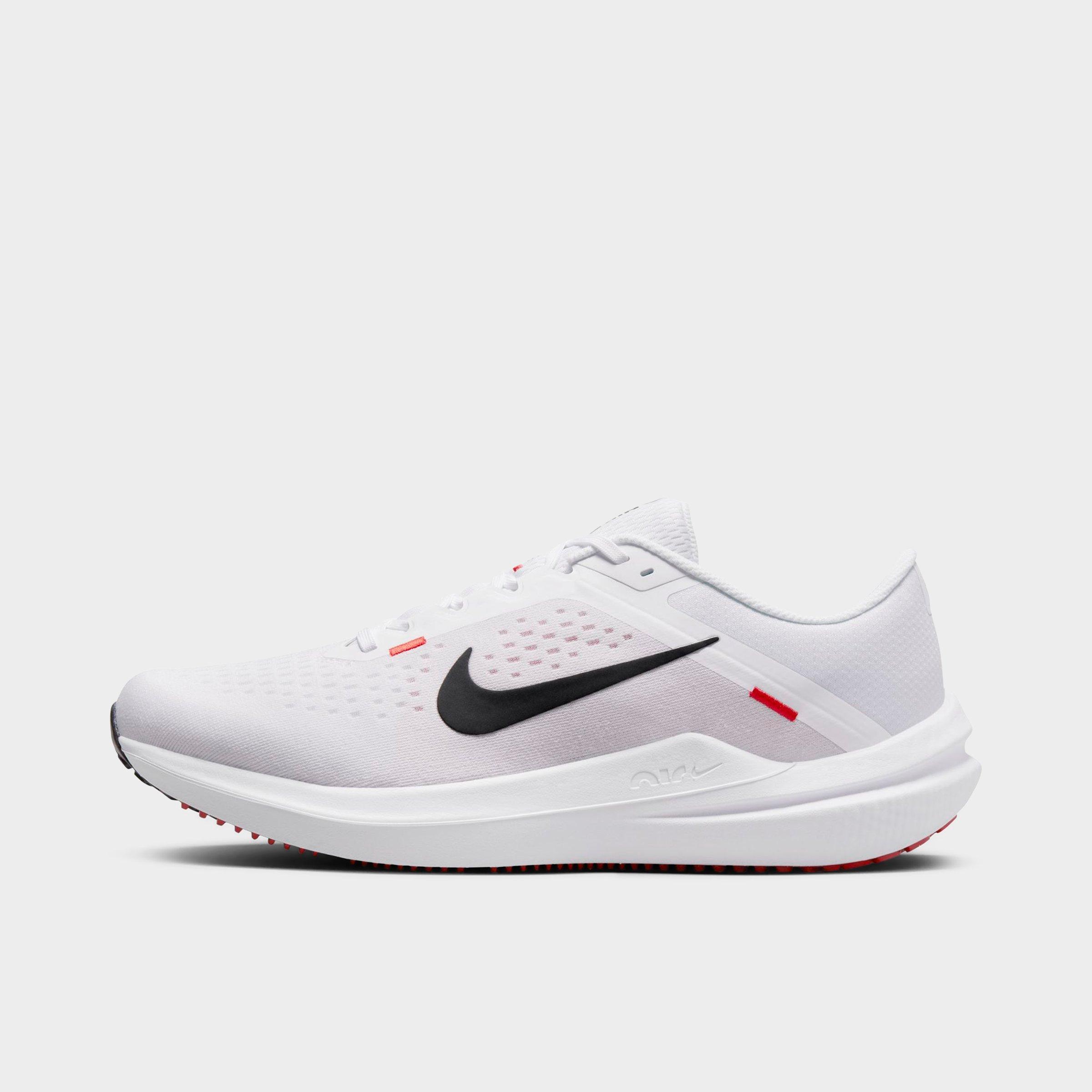 Nike Men's Winflo 10 Running Shoes in White/Light Crimson/Black Size: 7.0