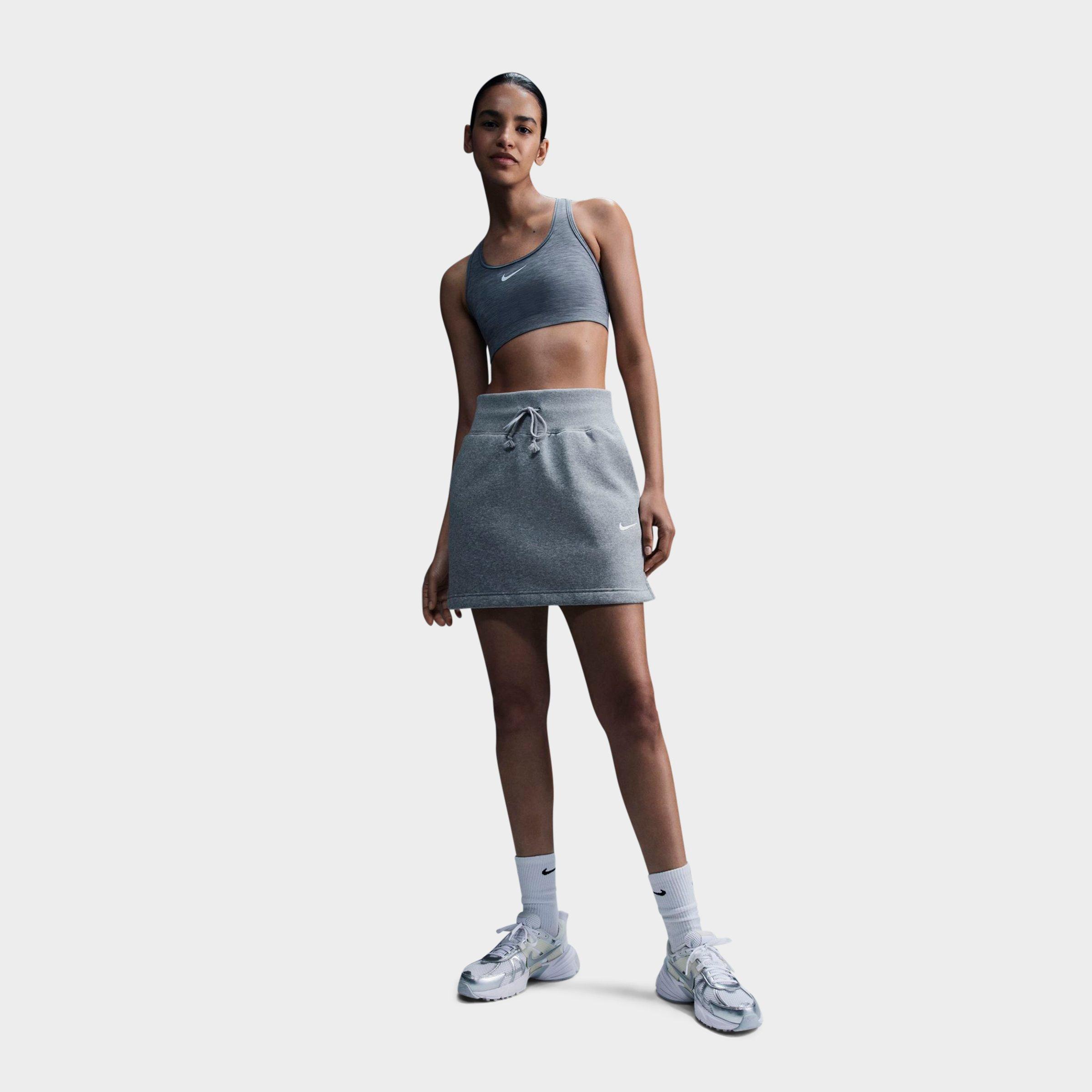 Nike Women's Swoosh Medium Support Sports Bra in SMOKE GREY/PURE/WHIT Size: XS