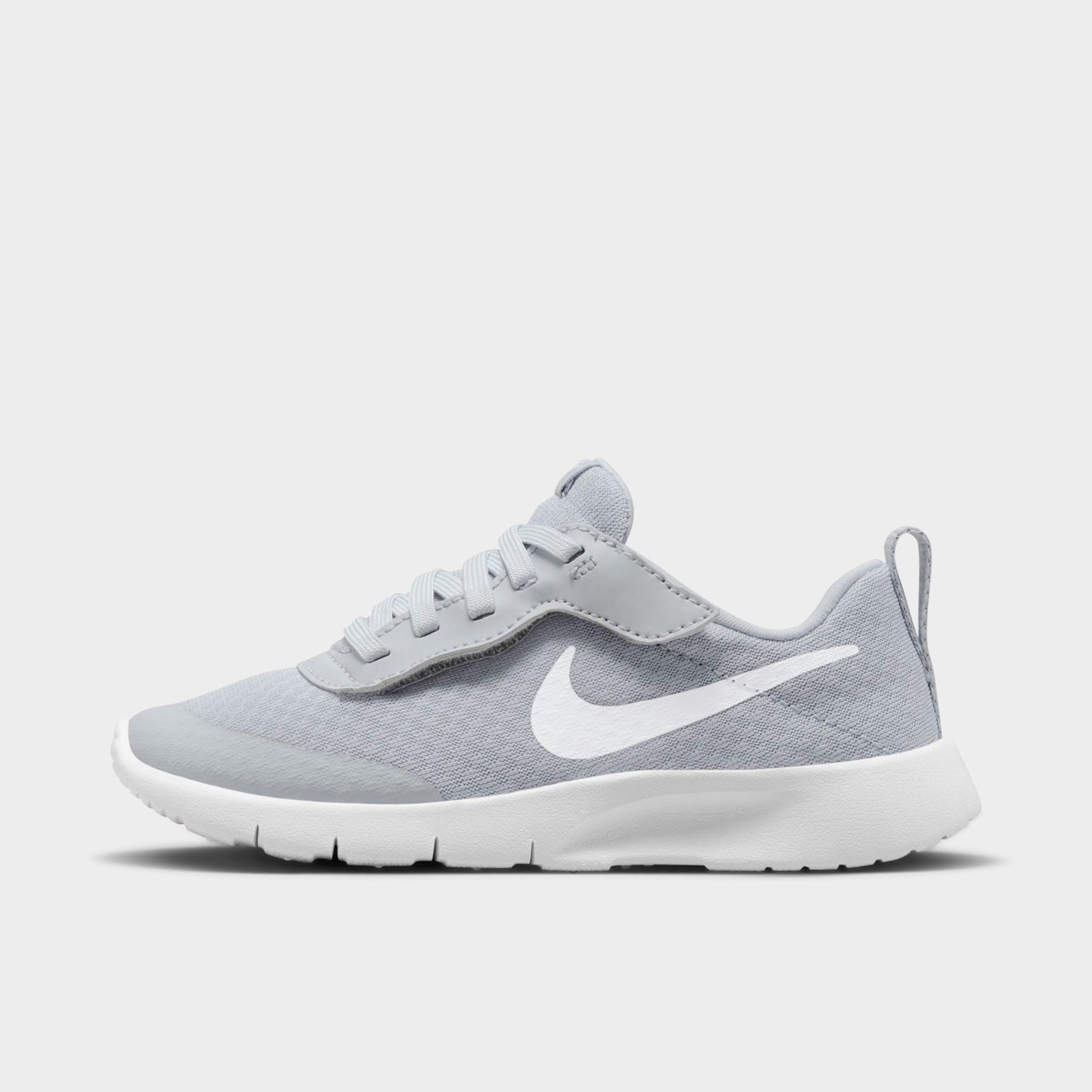 Nike Little Kids Tanjun EasyOn Casual Shoes in Wolf Grey/White Size: 1.0