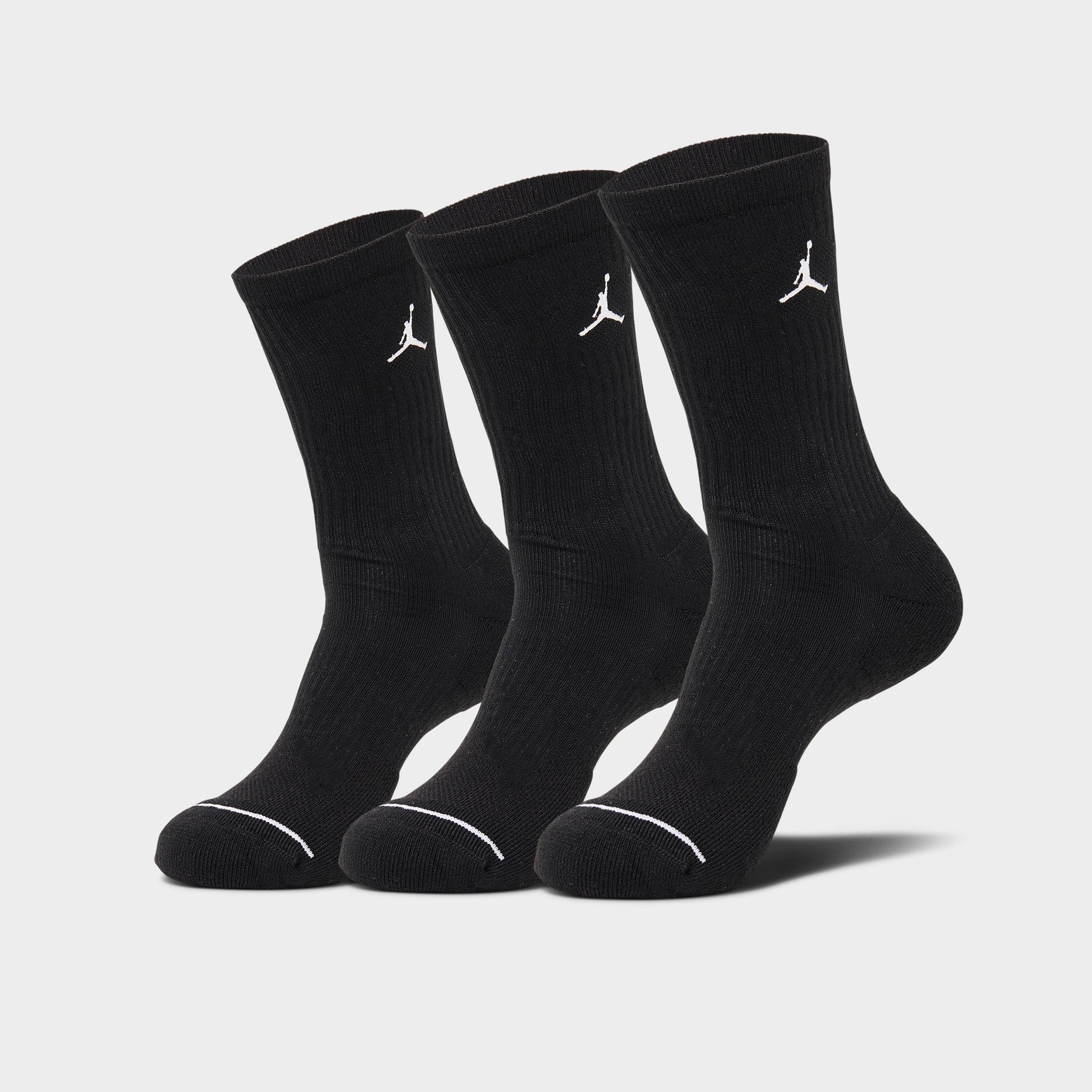 Jordan Men's Everyday Crew Socks (3-Pack) in Black Size: Medium