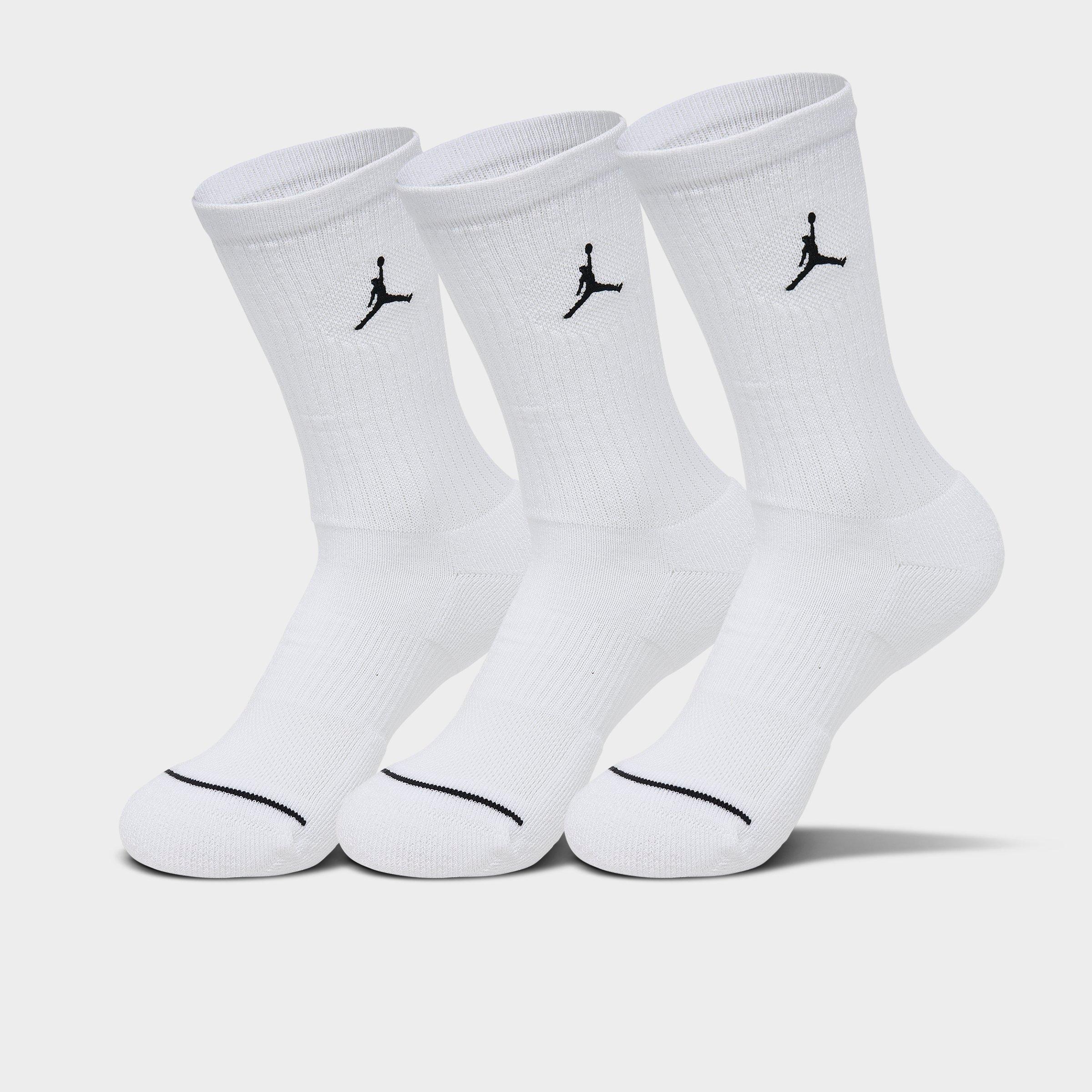 Jordan Men's Everyday Crew Socks (3-Pack) in White Size: Medium