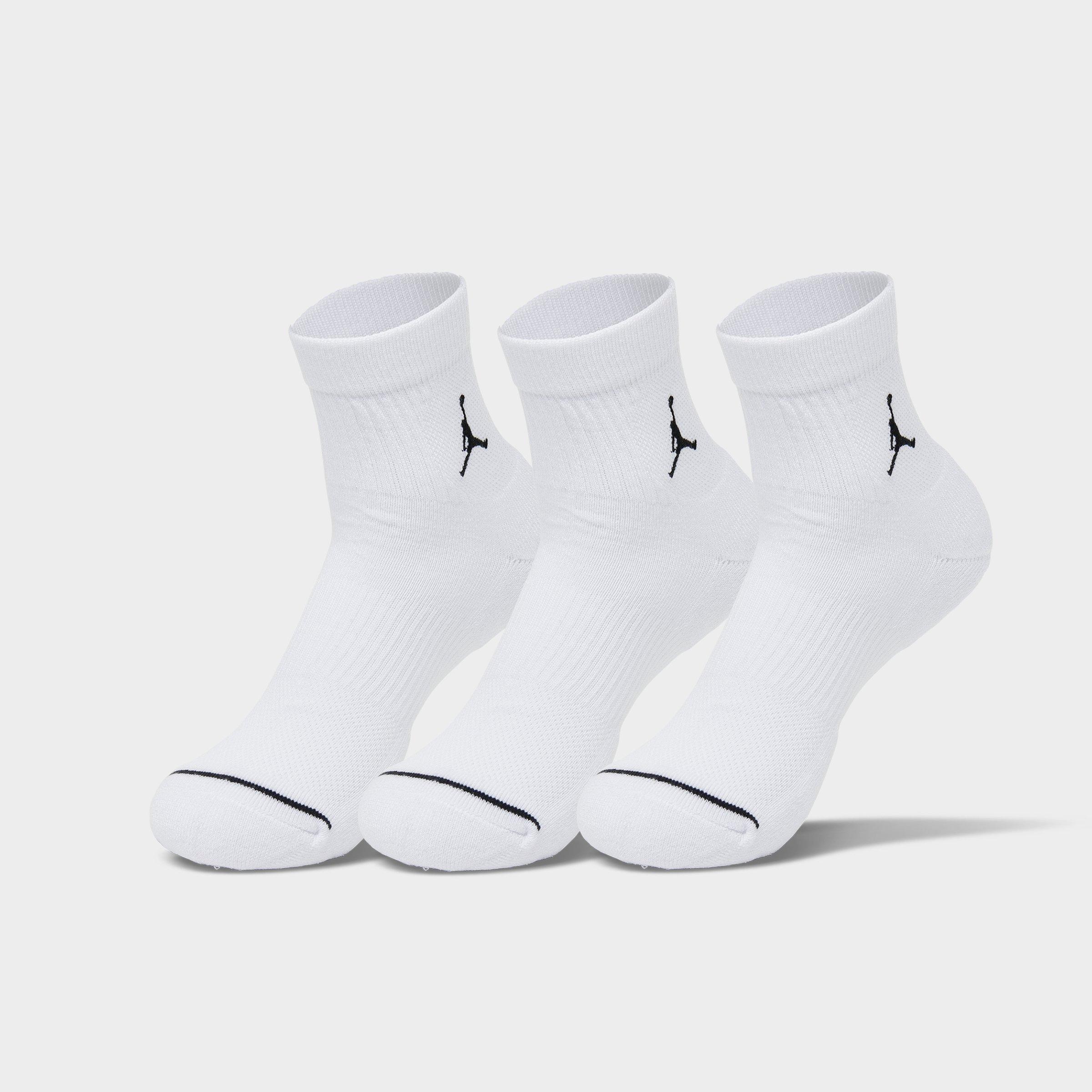 Jordan Everyday Ankle Socks (3-Pack) in White Size: Medium