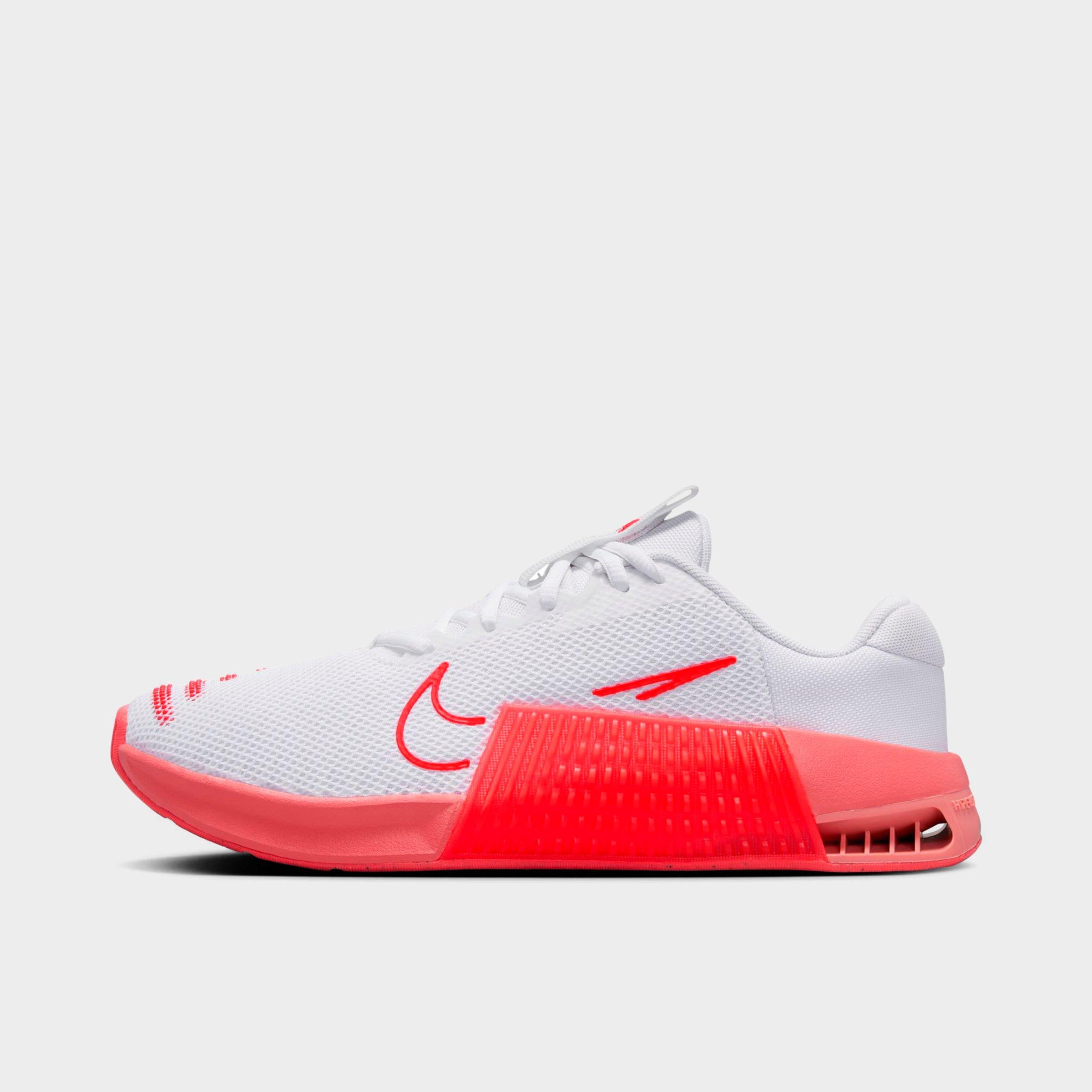 Nike Women's Metcon 9 Training Shoes in White/Bright Crimson/Magic Ember Size: 10