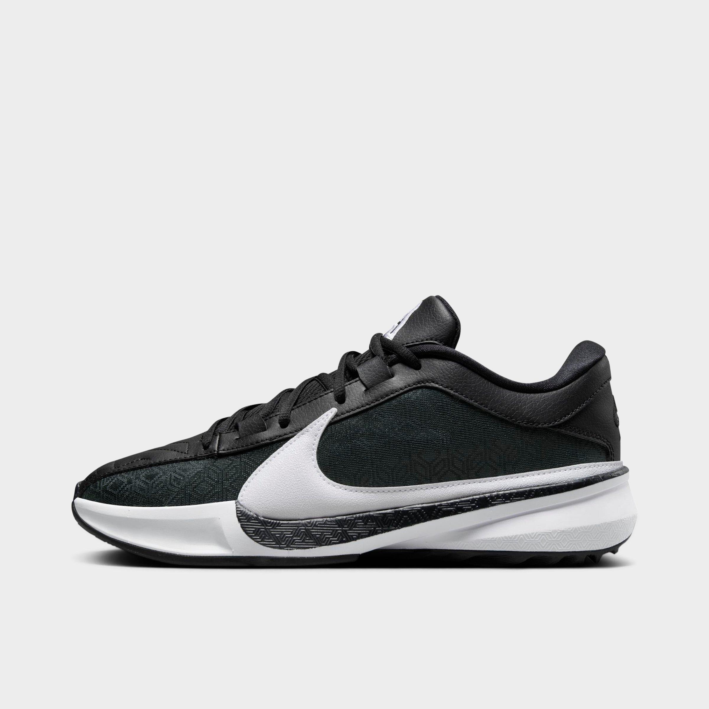 Nike Men's Zoom Freak 5 Team Basketball Shoes in BLACK/WHITE-BLACK Size: 5.0