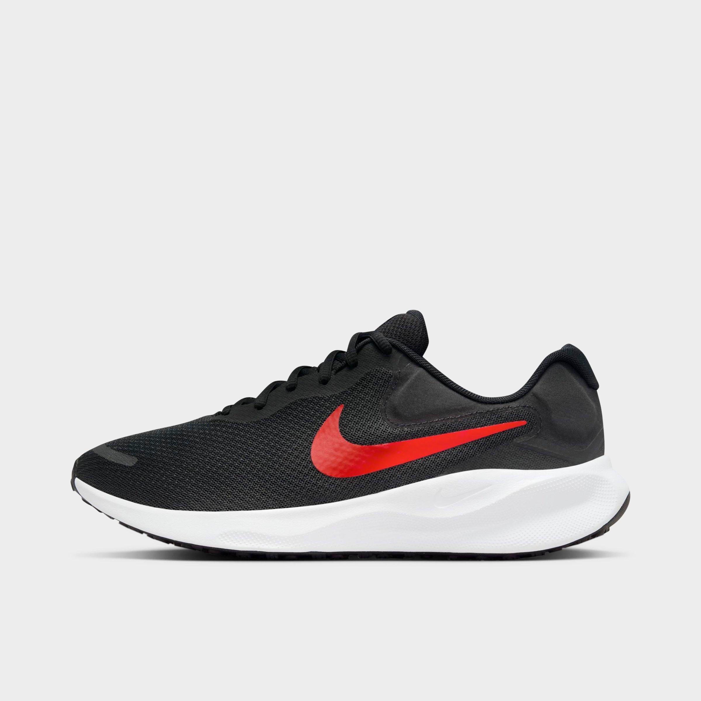 Nike Men's Revolution 7 Road Running Shoes in Black/White/University Red Size: 10