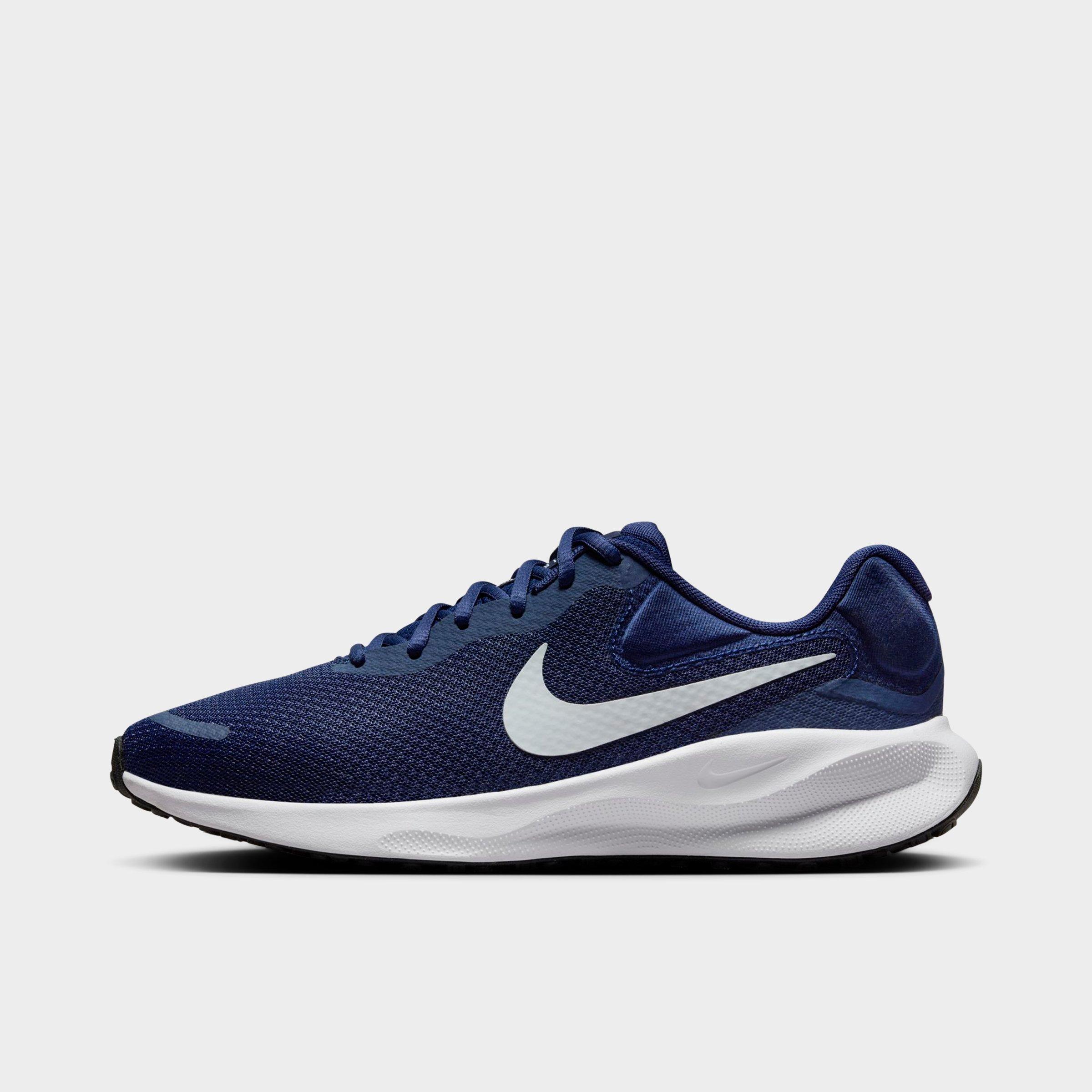 Nike Men's Revolution 7 Road Running Shoes in Midnight Navy/Pure Platinum/Black Size: 10.5