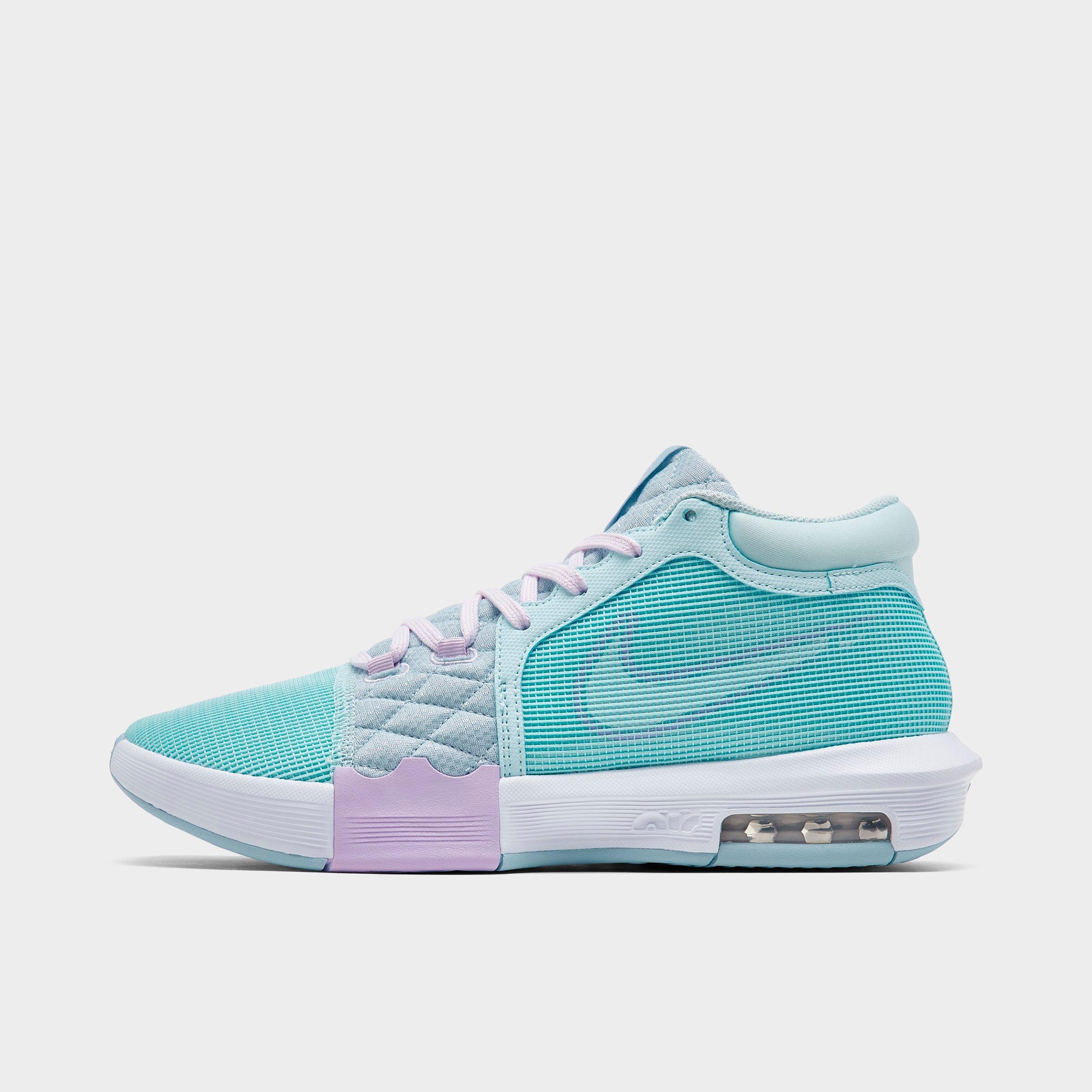 Nike Men's LeBron Witness 8 Basketball Shoes in GLACIER BLUE/WHITE-L Size: 10.0