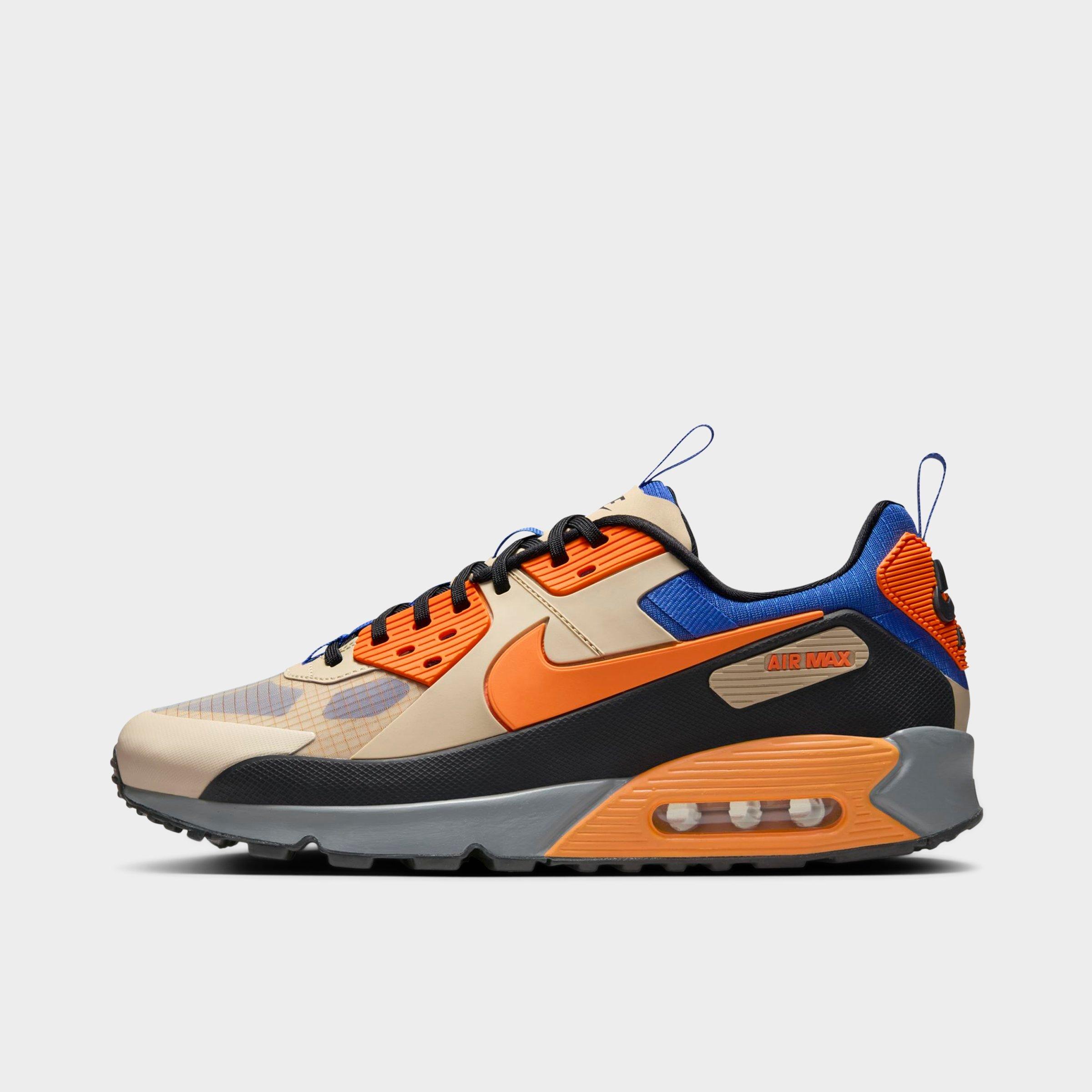 Nike Men's Air Max 90 Drift Casual Shoes in Rattan/Hyper Royal/Black Size: 7
