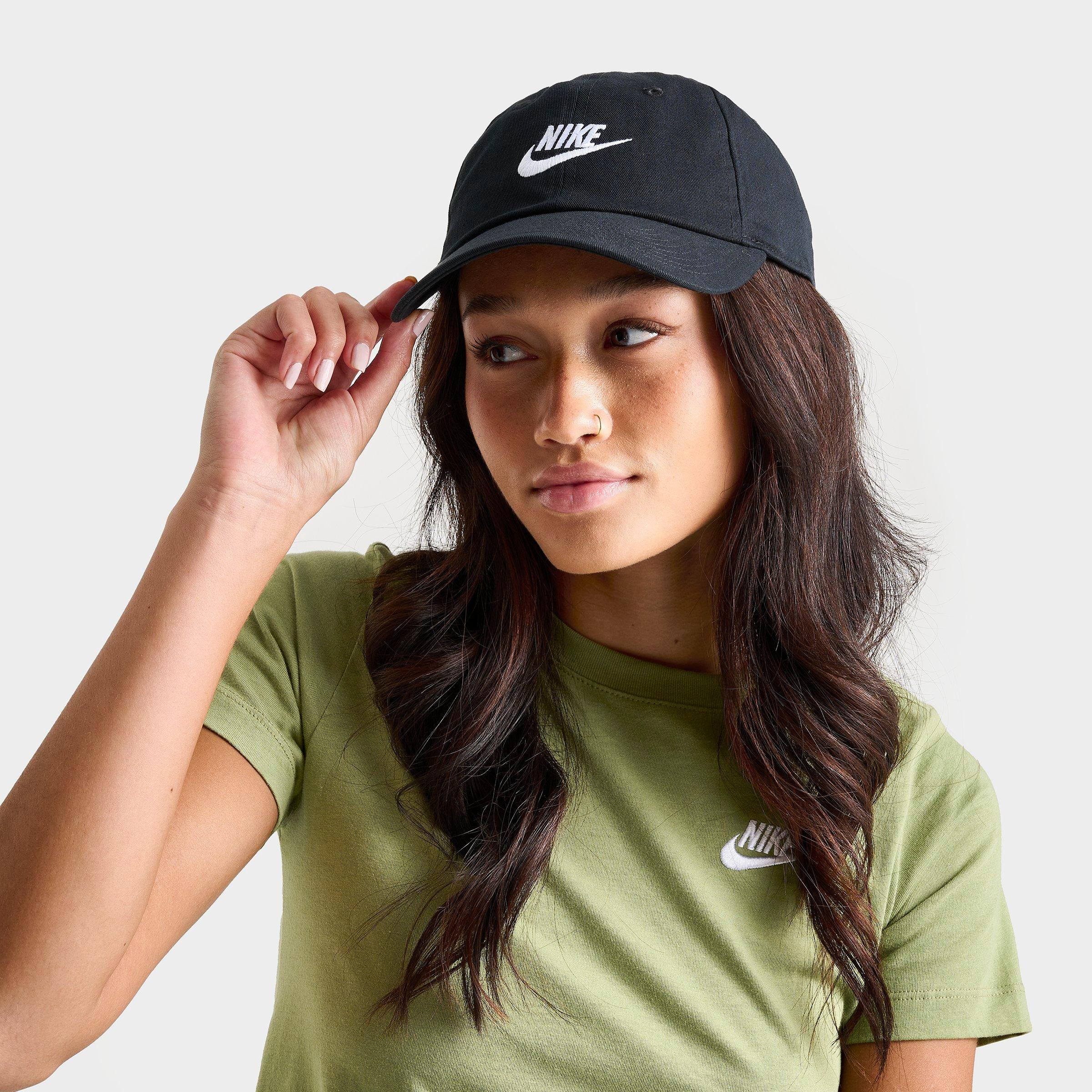 Nike Club Unstructured Futura Wash Strapback Hat in Black/White Size: Large/XL