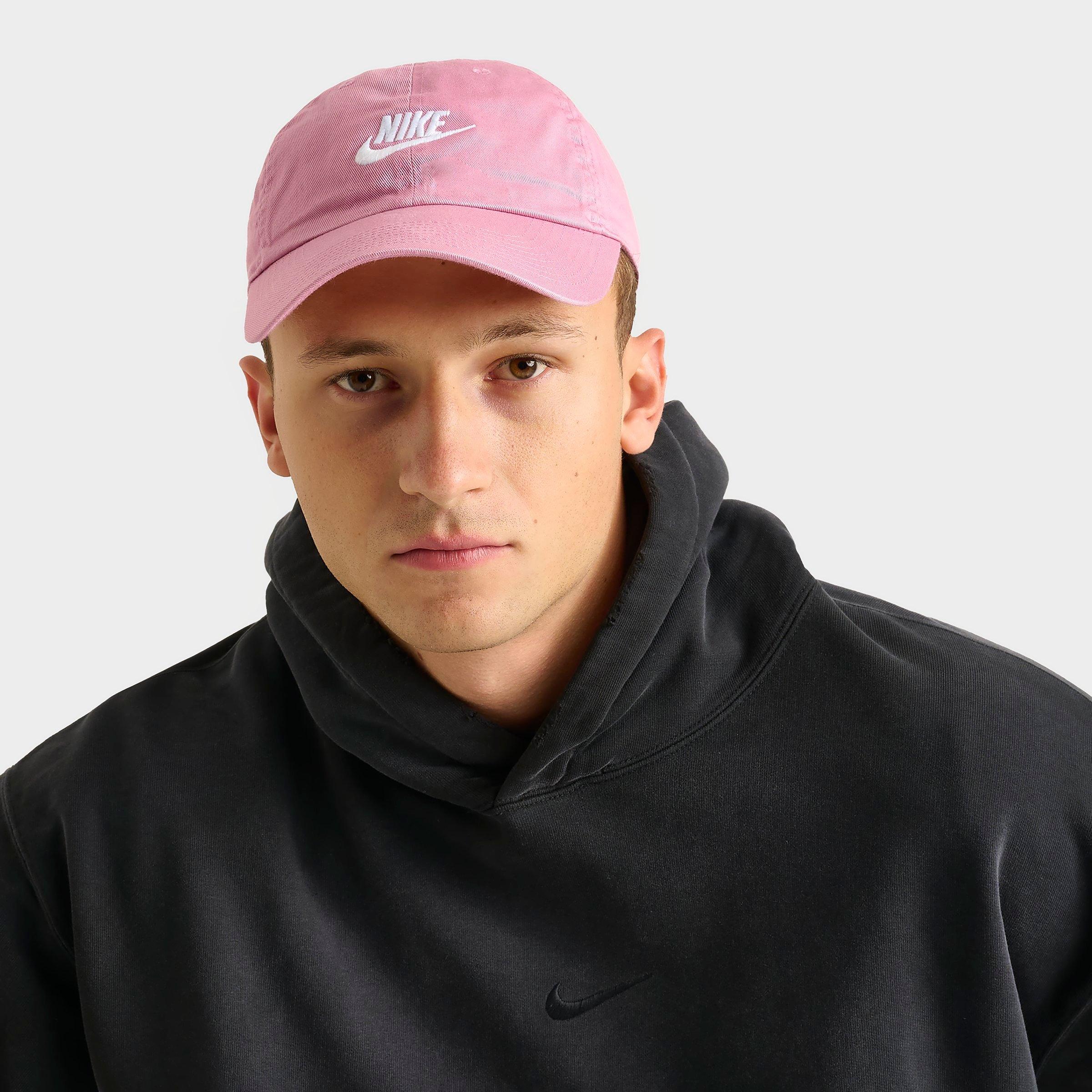Nike Club Unstructured Futura Wash Strapback Hat in Elemental Pink/White Size: Small/Medium