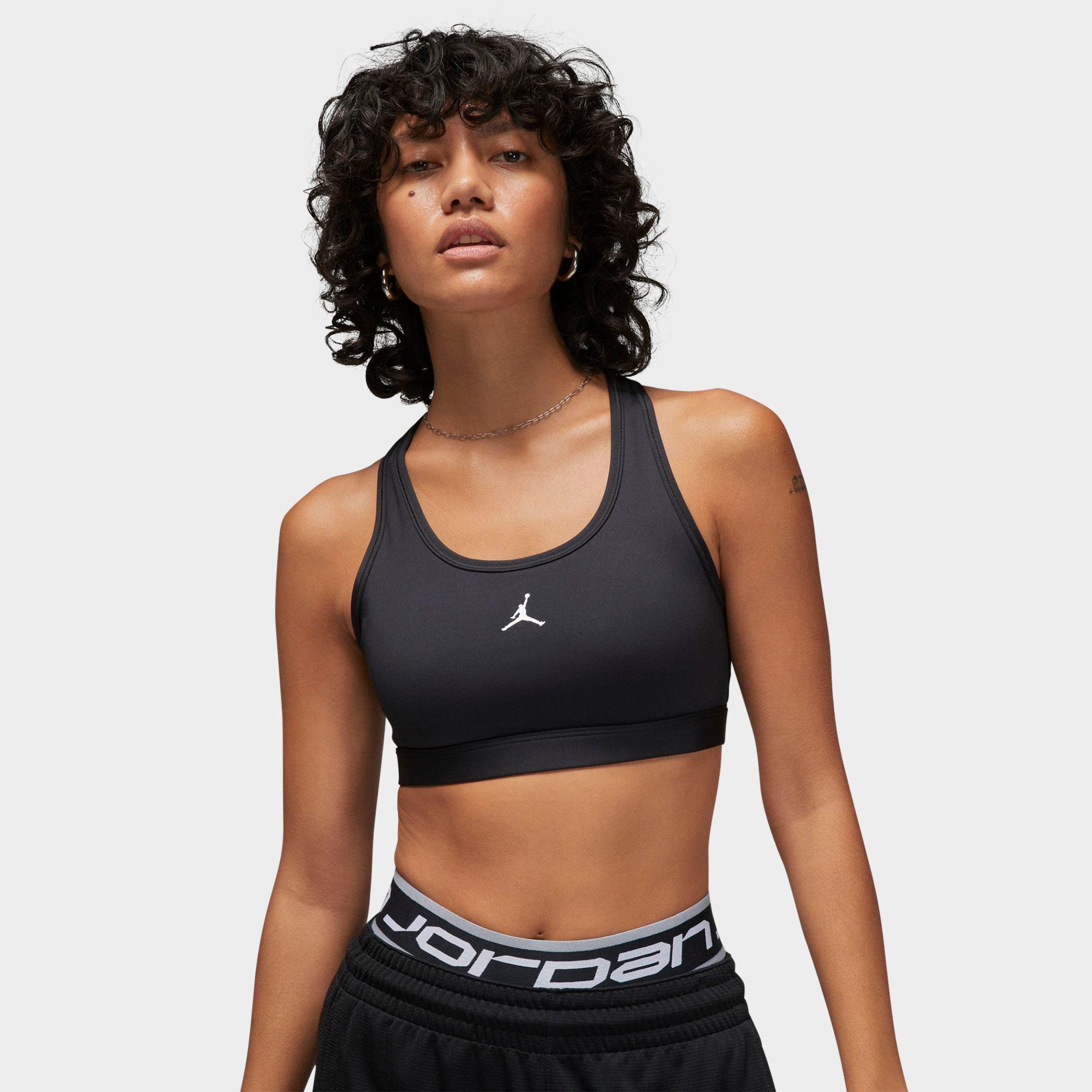 Nike Womens Swoosh 1-Piece Padded Longline Sports Bra Black XXL