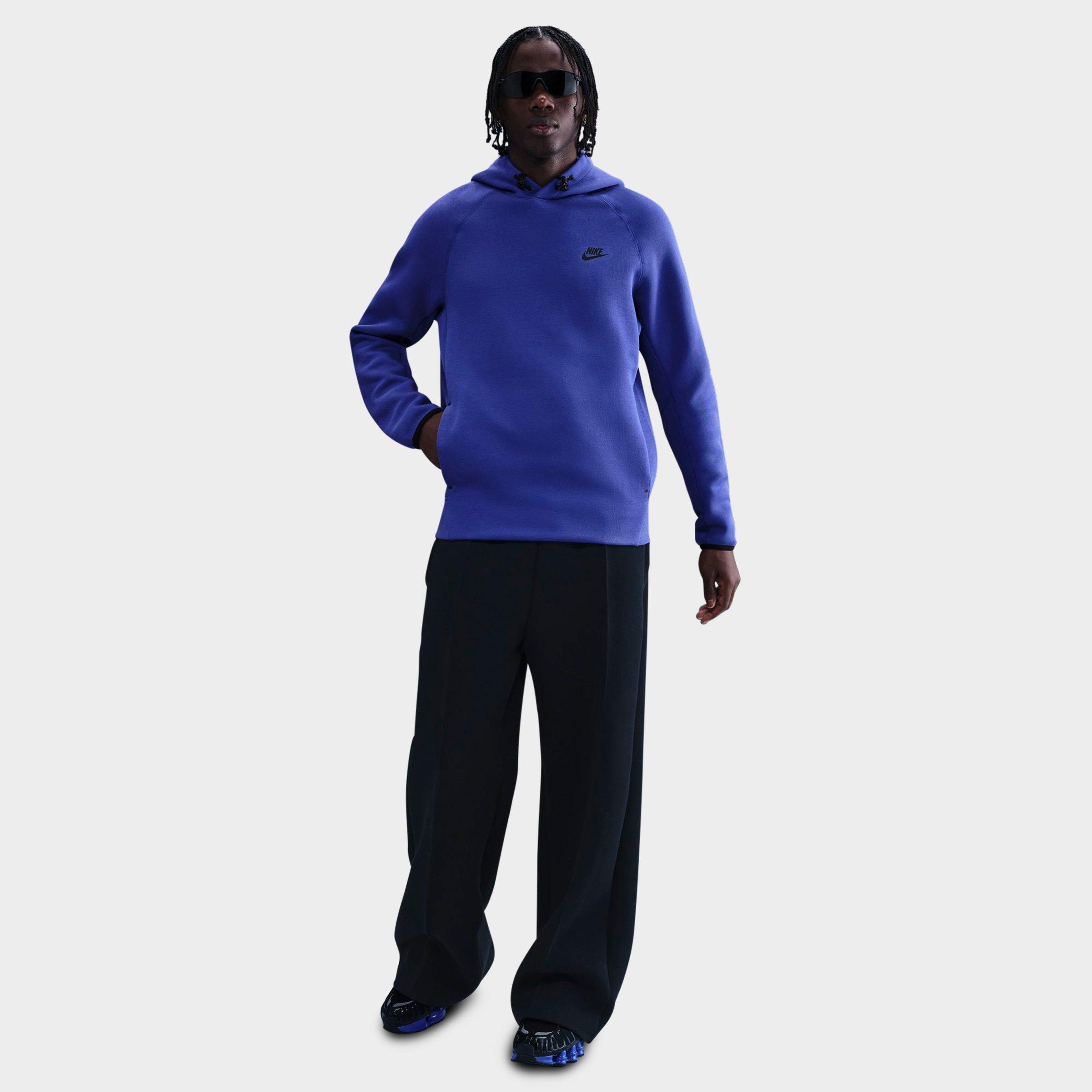 Nike Men's Sportswear Tech Fleece Pullover Hoodie in Deep Night/Black Size: XS