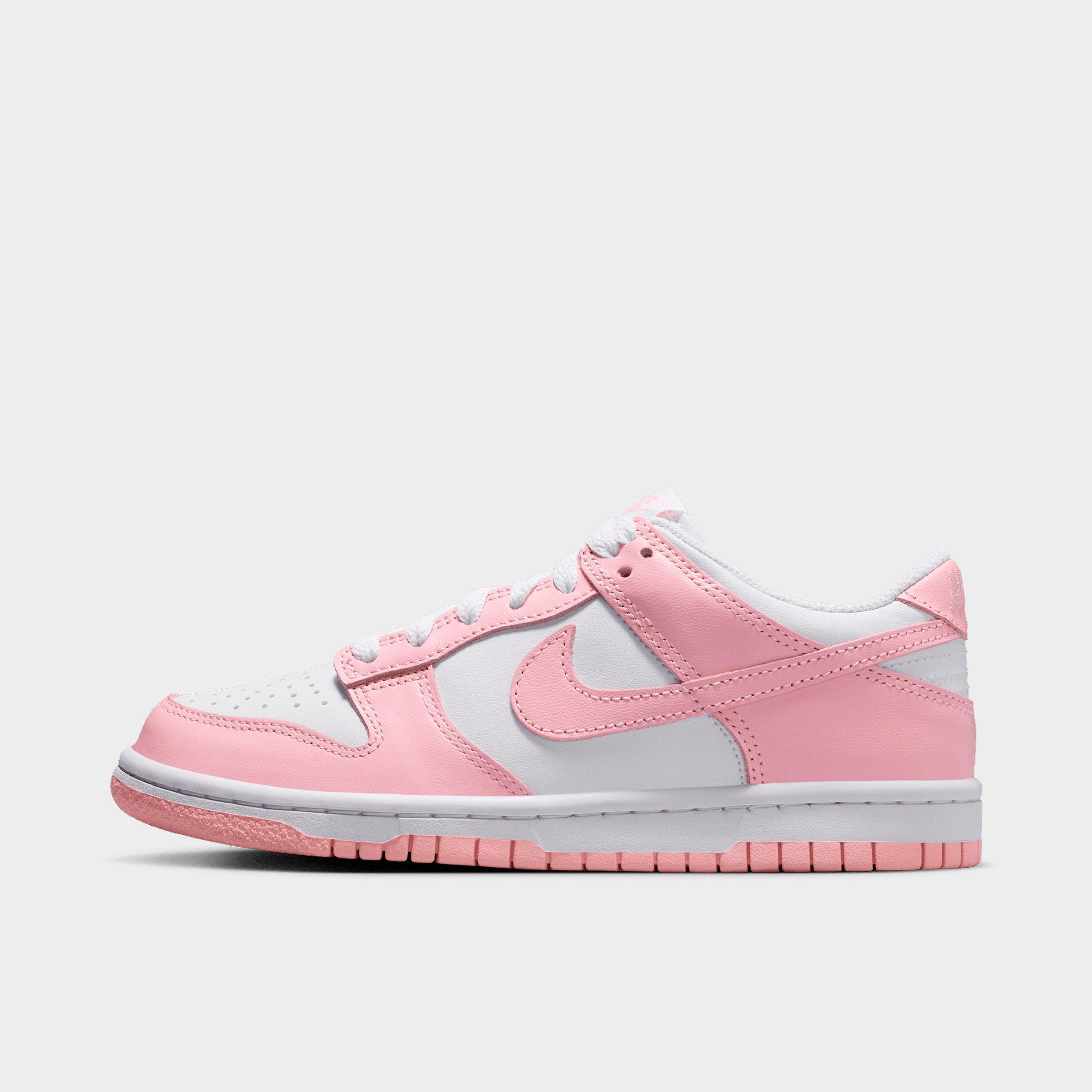 Nike Big Kids Dunk Low Casual Shoes in White/White Size: 4.5
