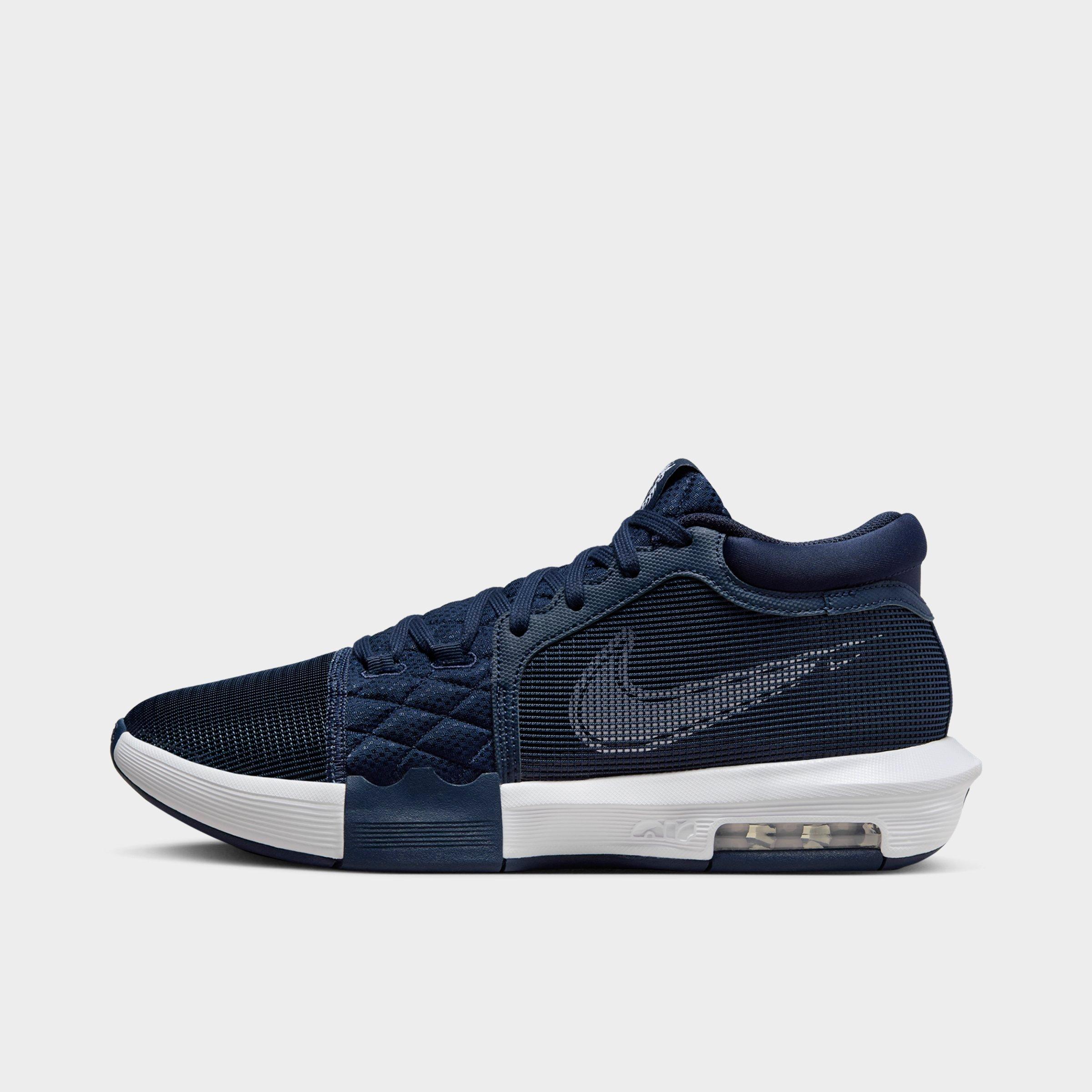 Nike Men's LeBron Witness 8 TB Basketball Shoes in College Navy/College Navy/White Size: 10.5