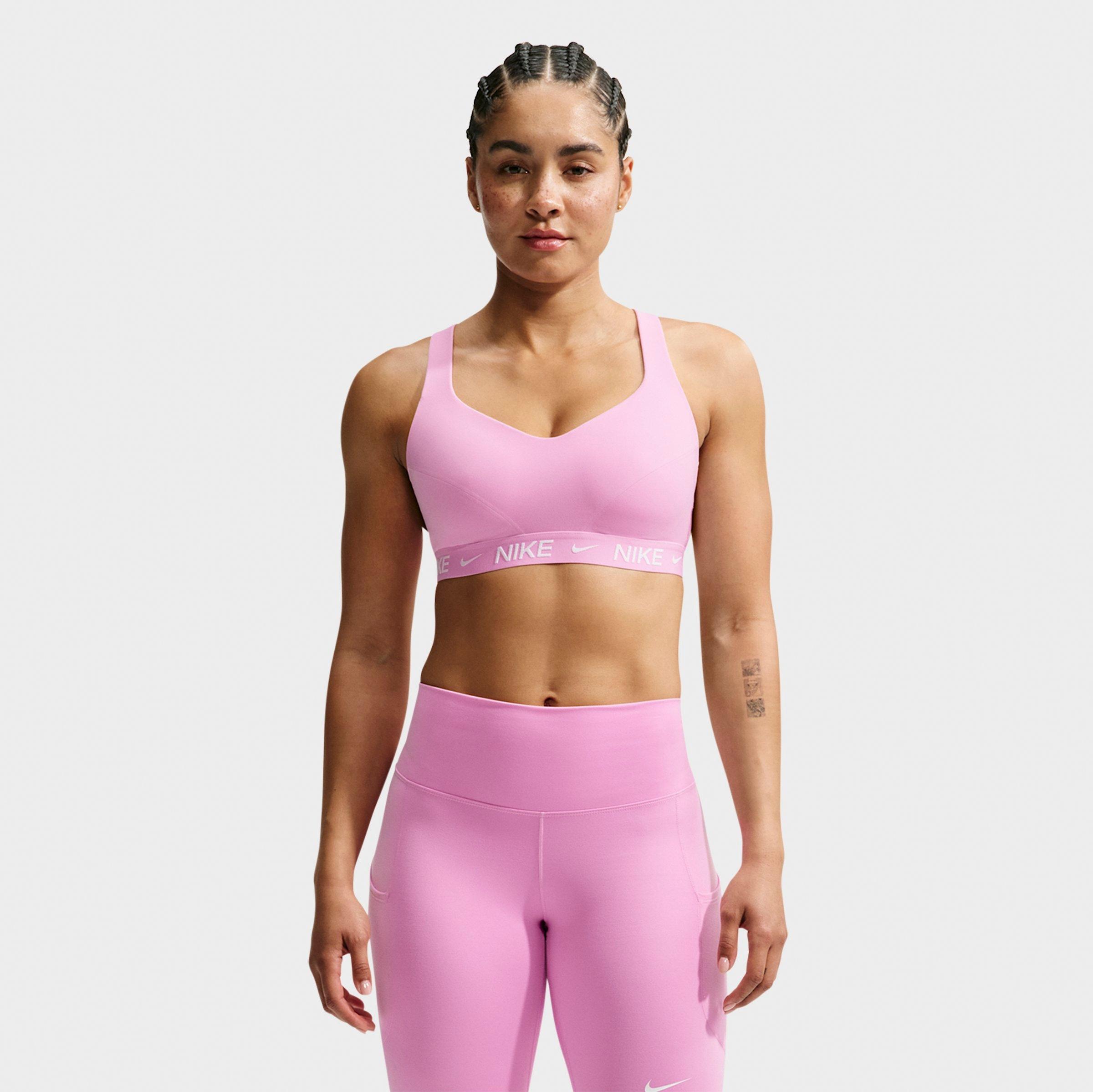 Nike Women's Dri-FIT Indy High Support Sports Bra in Pink Rise Size: Medium