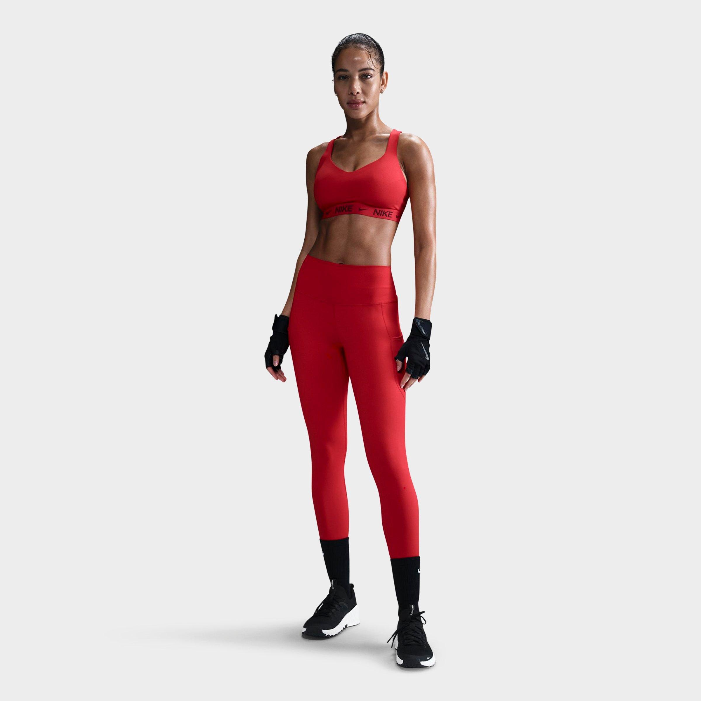 Nike Women's Dri-FIT Indy High Support Sports Bra in UNIVERSITY RED/DARK Size: Small