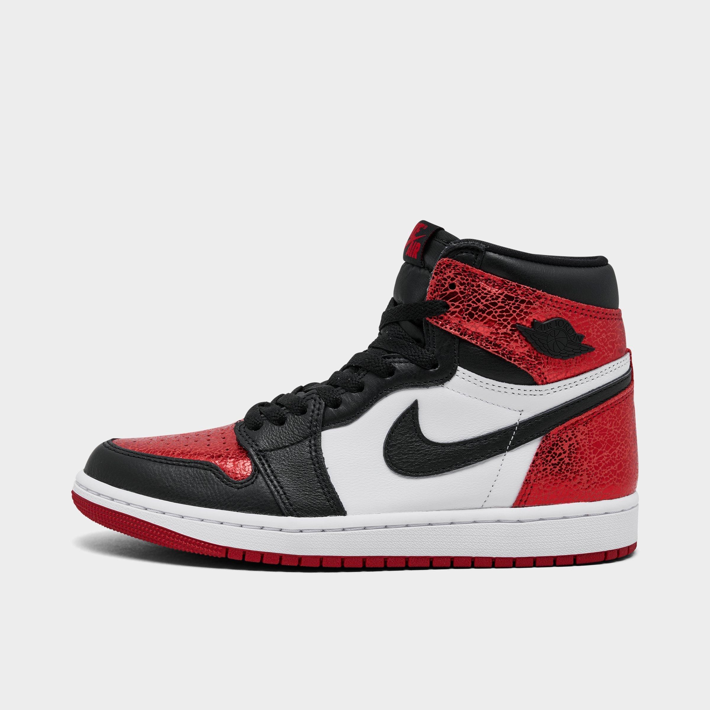 Jordan Women's Air Retro 1 High OG Casual Shoes in Varsity Red/Black/White Size: 5.5