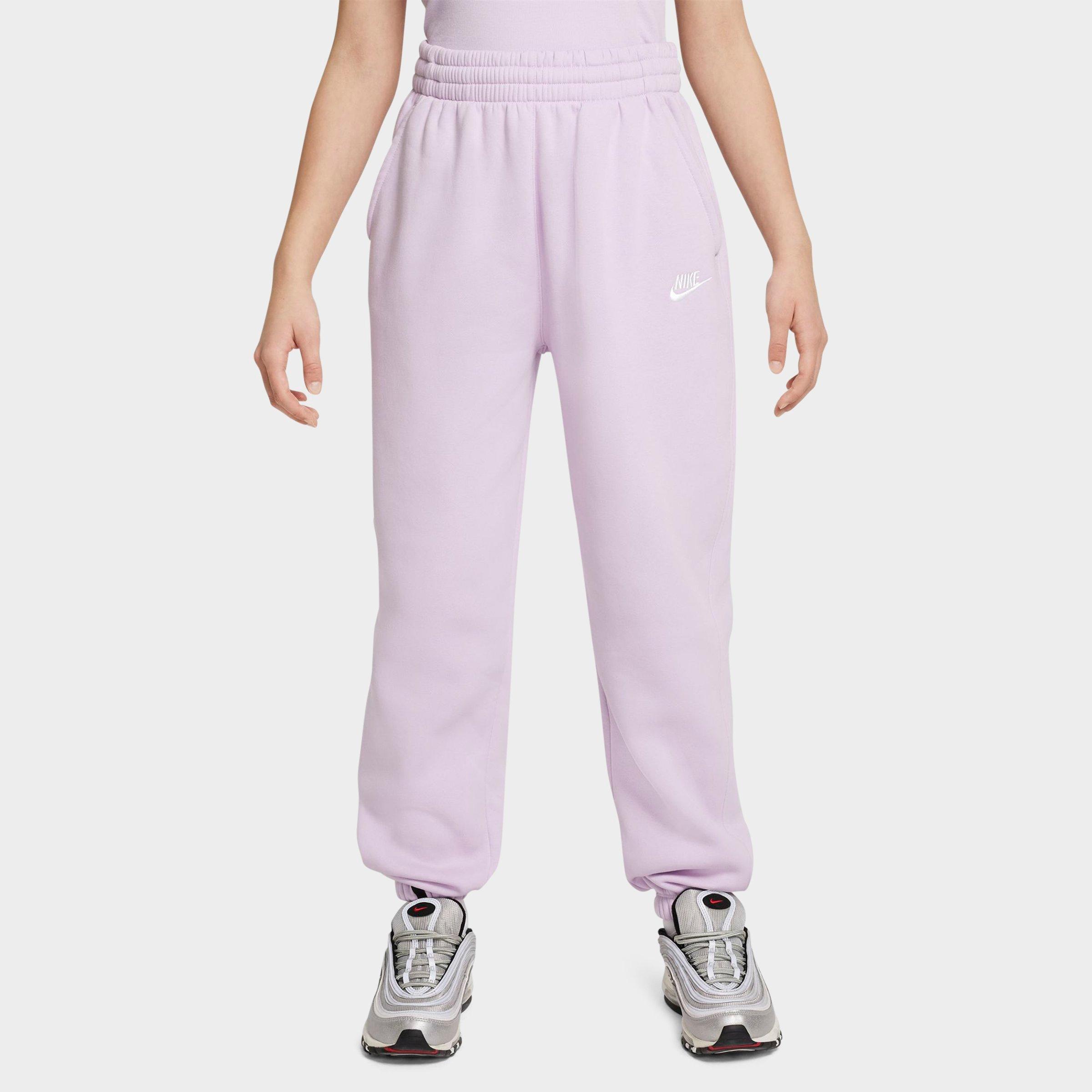 Nike Kids Sportswear Club Fleece Loose Jogger Pants in Doll/Doll/White Size: Large
