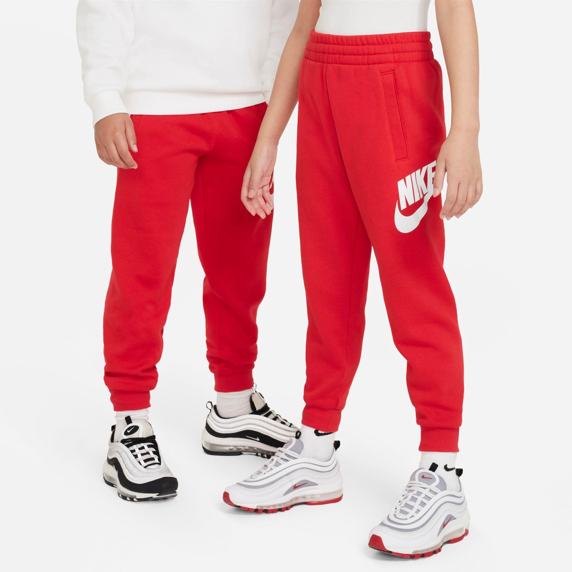 Nike Kids Club Fleece Jogger Pants in University Red/White Size: XSM
