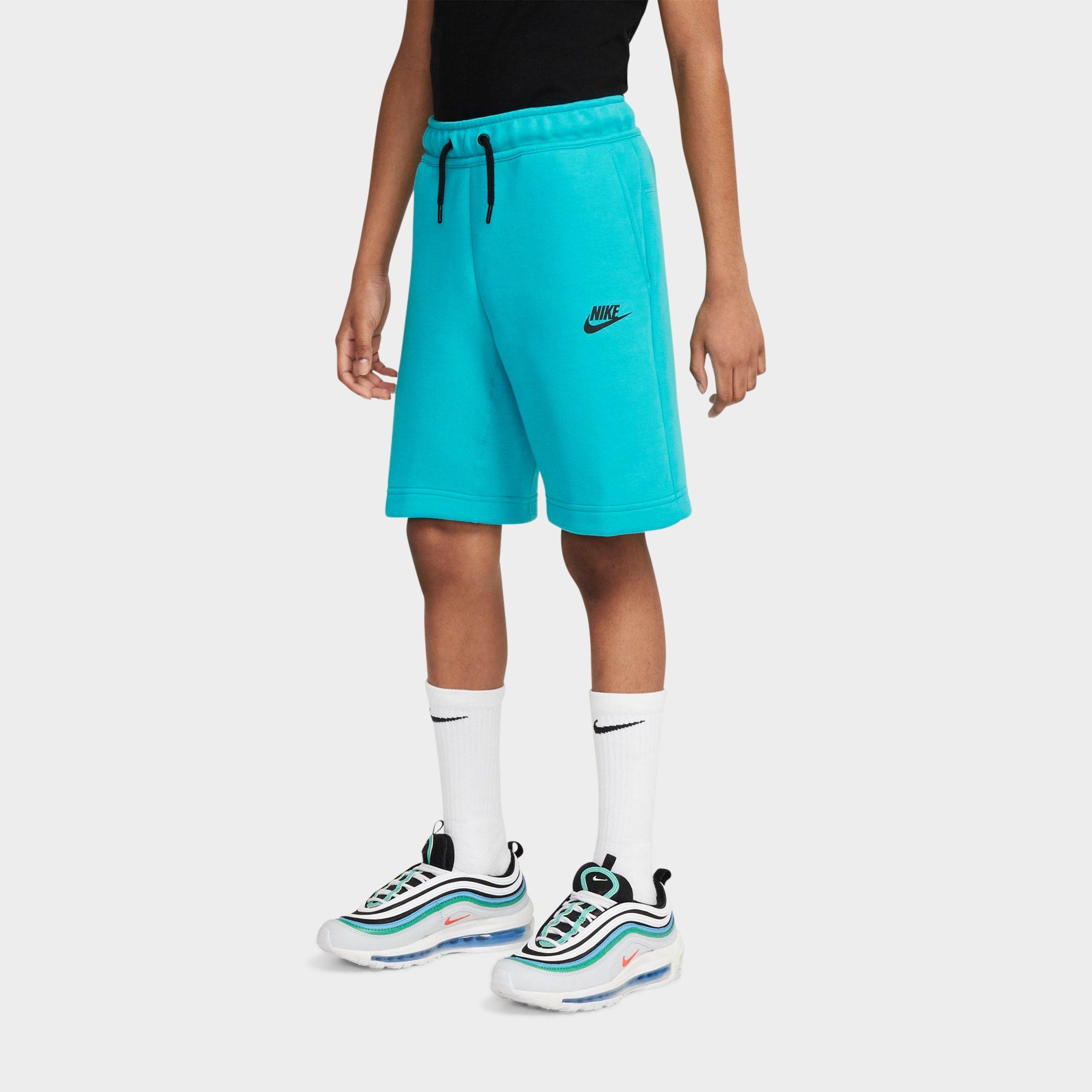 Nike Boys Tech Fleece Shorts in DUSTY CACTUS/BLACK/B Size: XS