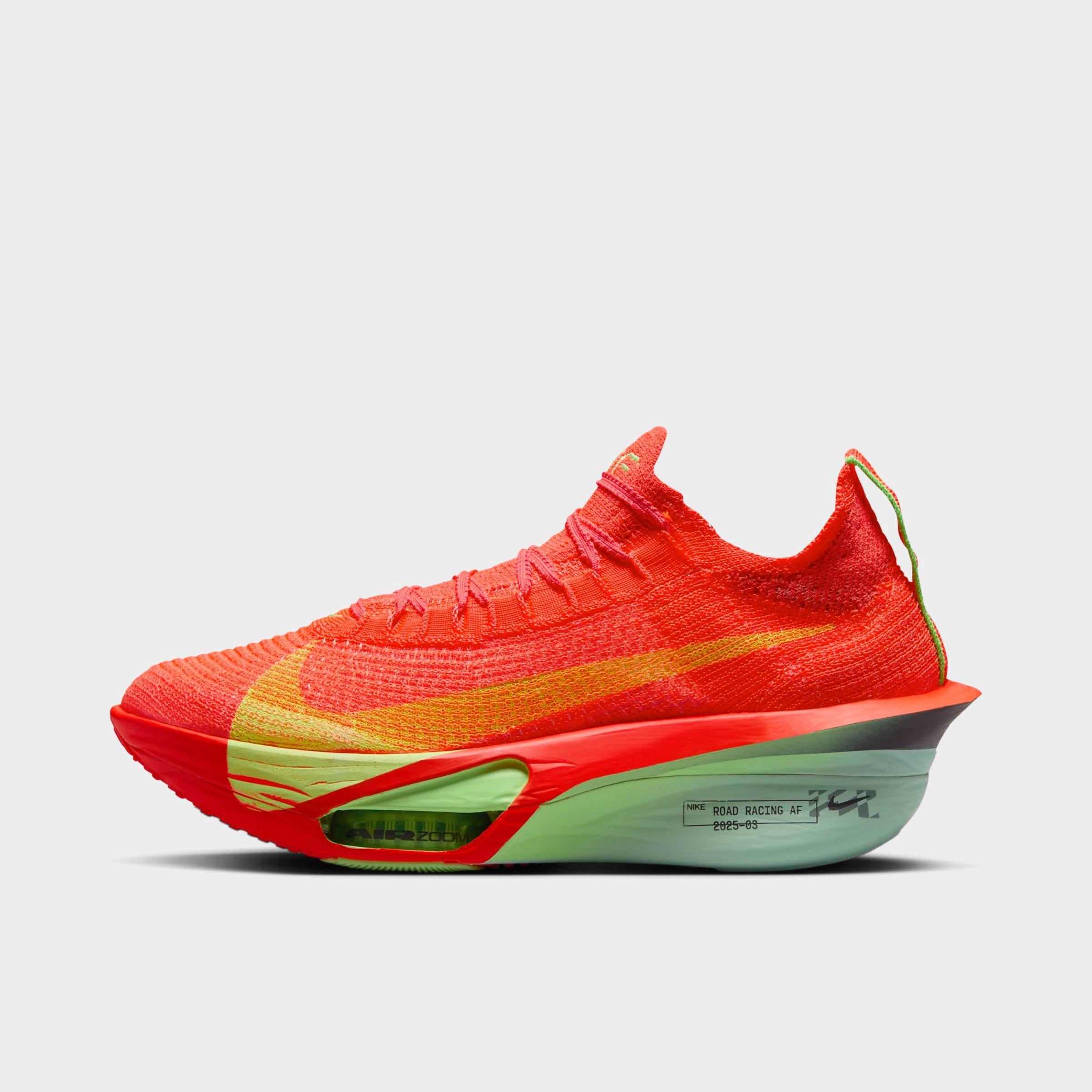 Nike Women's Air Zoom Alphafly 3 Running Shoes in Bright Crimson/Cave Purple/Lime Blast Size: 5.0