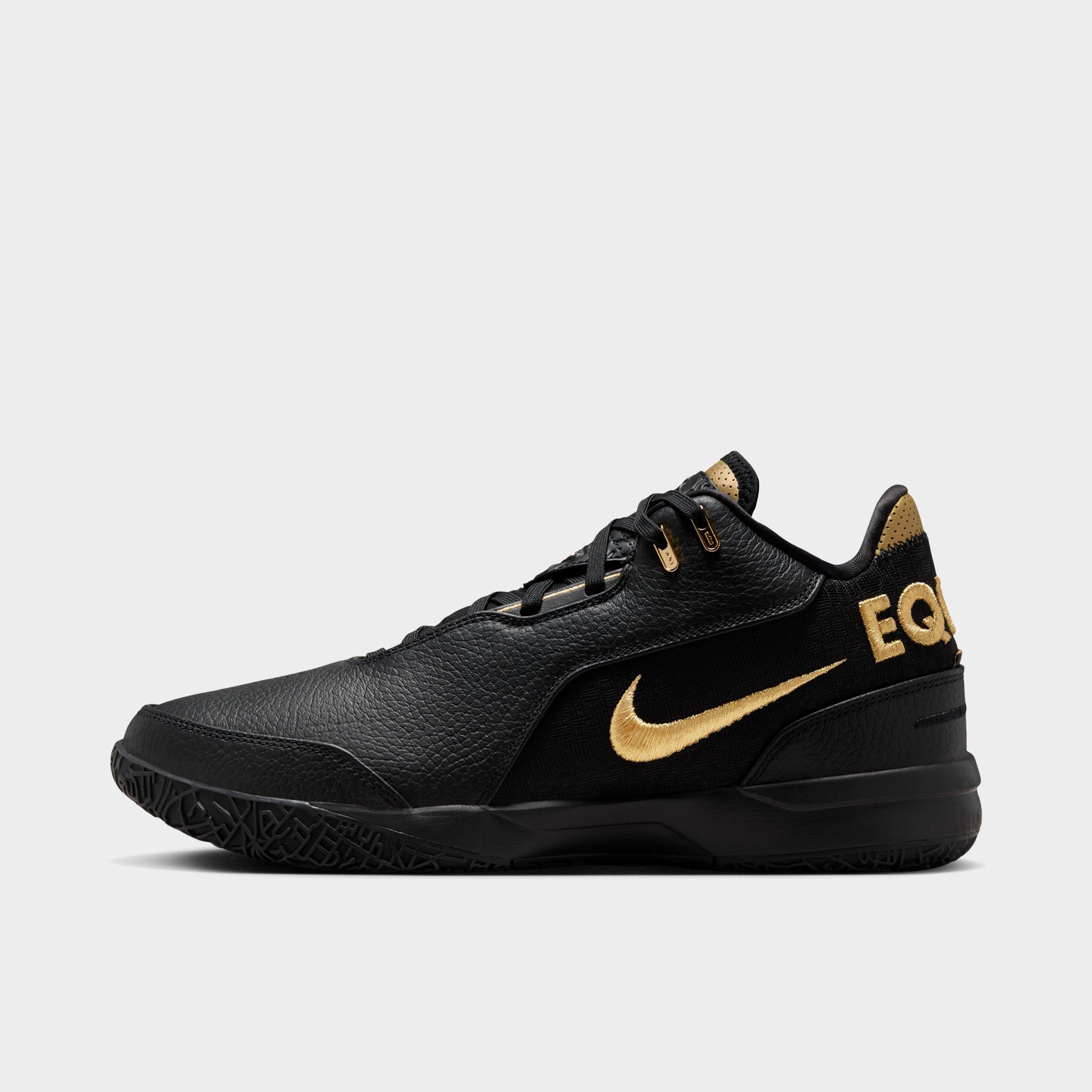 Nike Men's LeBron NXXT Gen AMPD Basketball Shoes in White/Black/Gold Size: 8.0