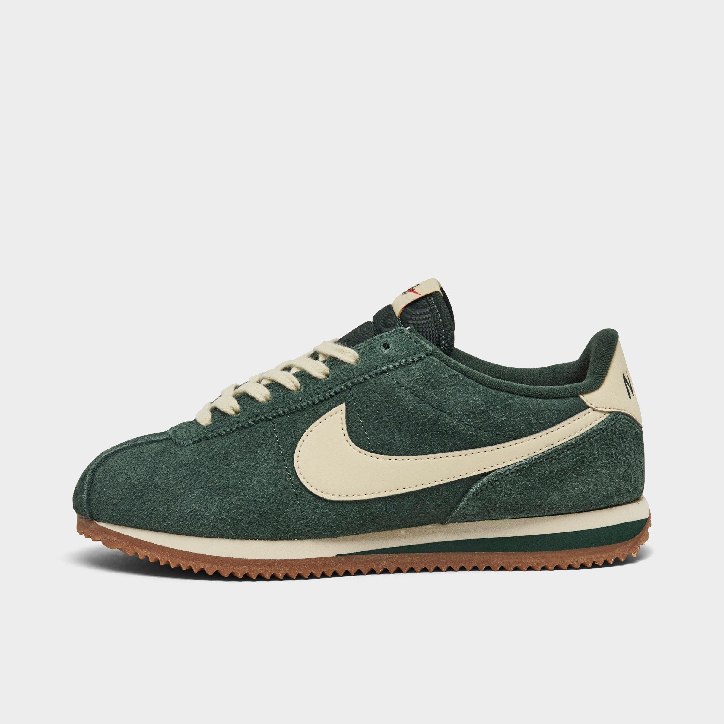 Nike Women's Cortez Vintage Suede Casual Shoes in Vintage Green/Muslin/Gum Medium Brown Size: 5.5