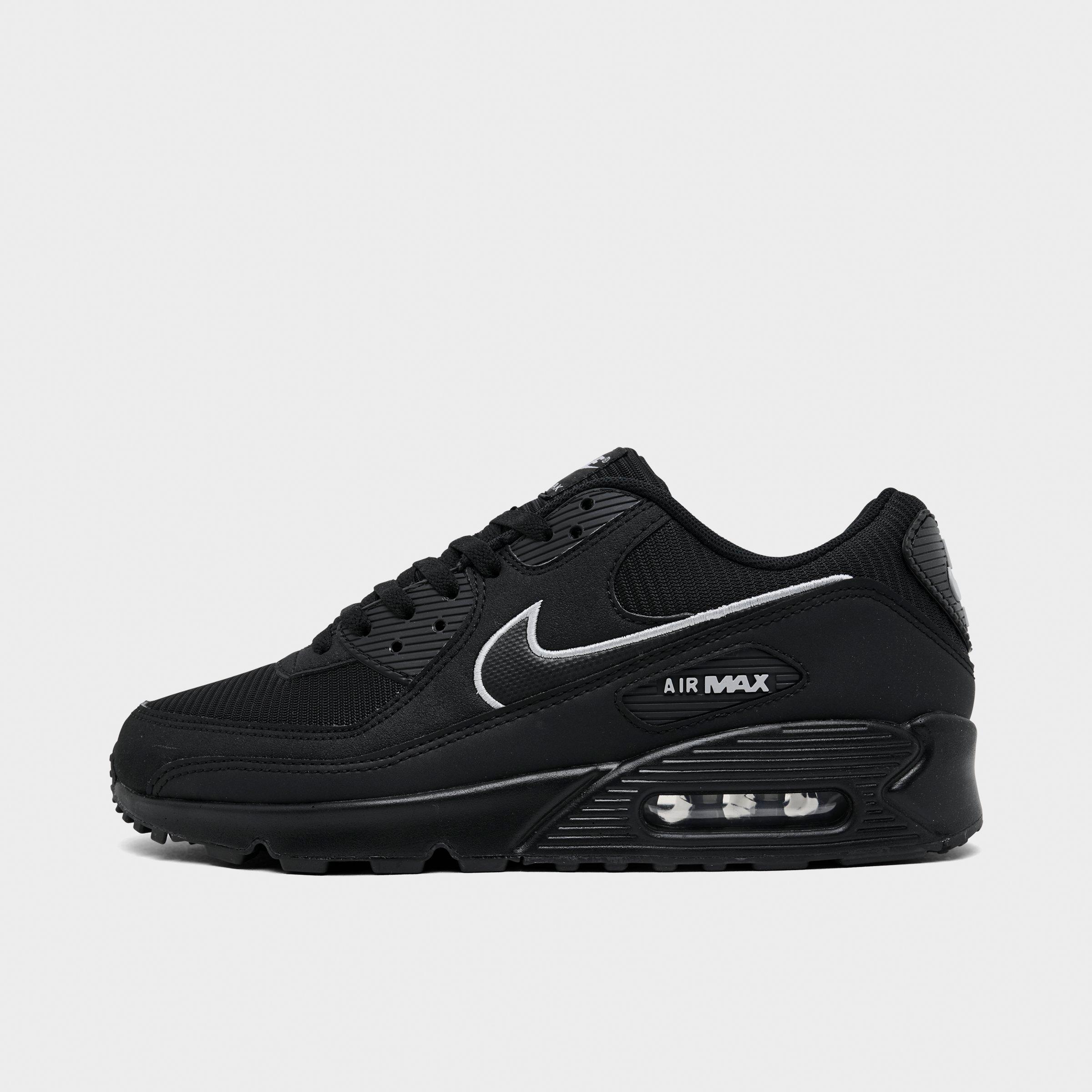 Nike Men's Air Max 90 Casual Shoes in Black/Wolf Grey Size: 8.5