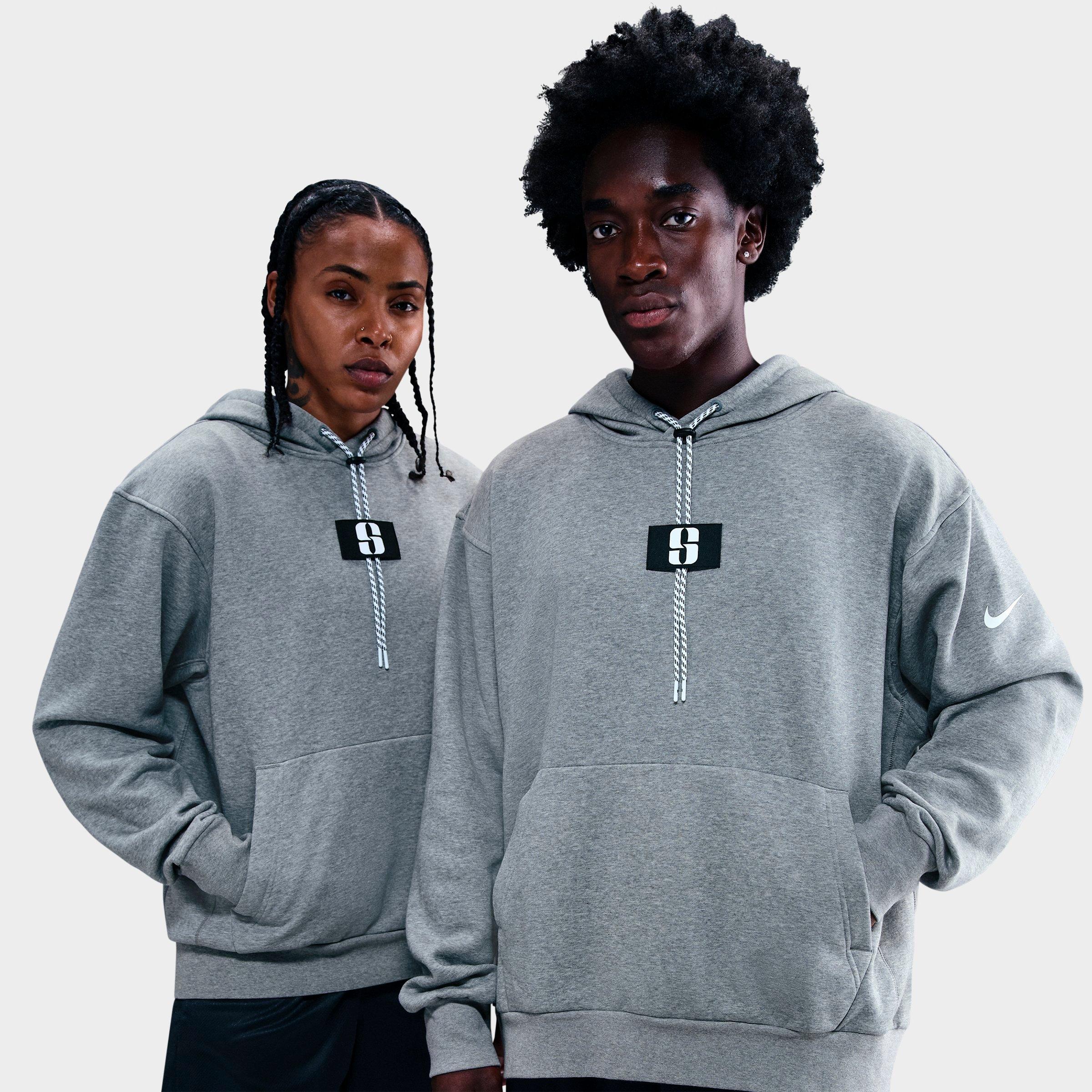 Nike Women's Sabrina Ionescu Sabrina Fleece Basketball Hoodie in Carbon Heather/Black Size: Medium