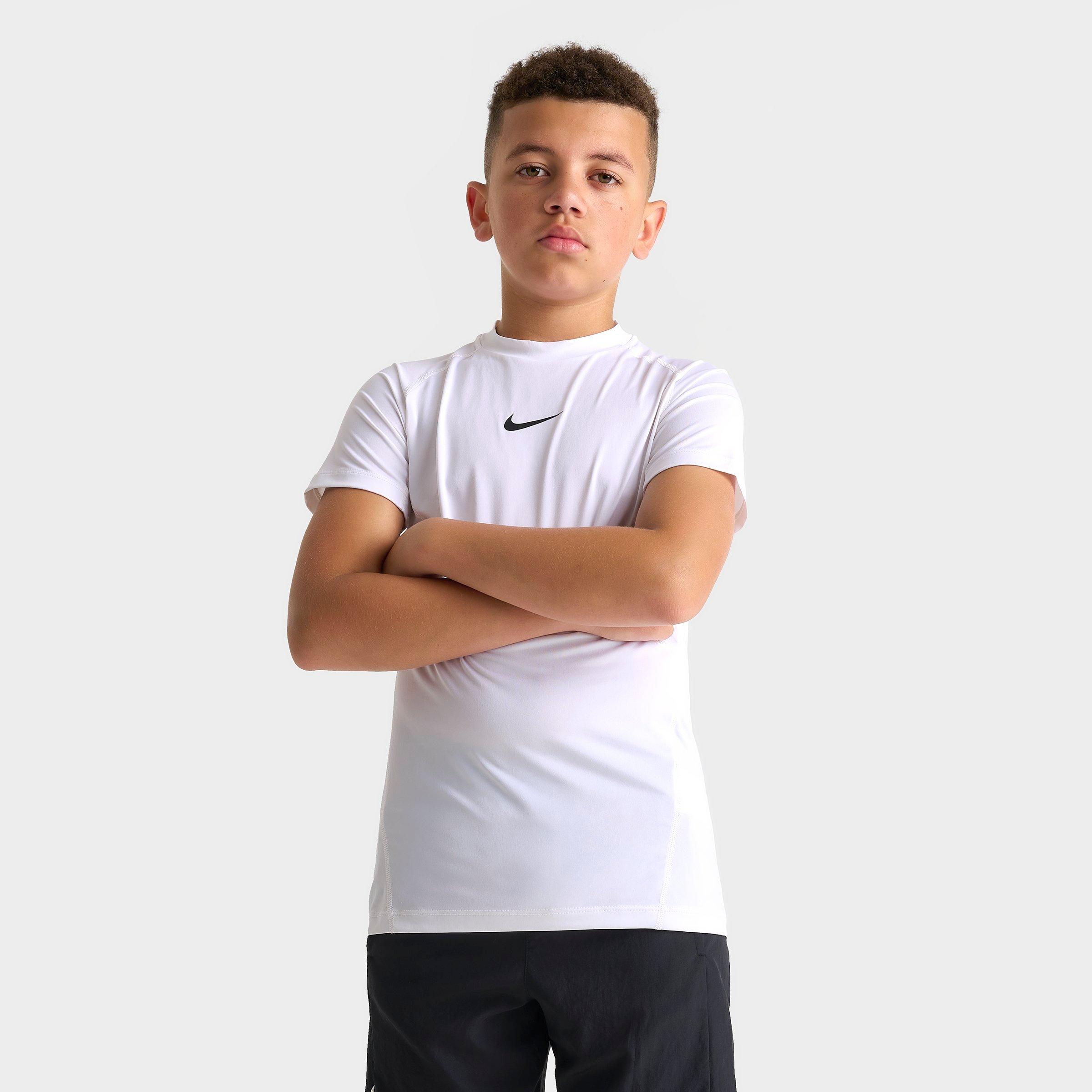 Nike Boys Dri-FIT Pro T-Shirt in WHITE Size: Small