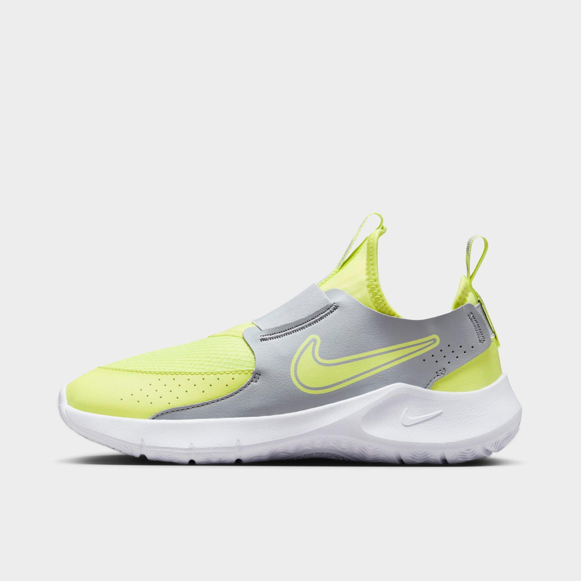 Nike Big Kids Flex Runner 3 Running Shoes in Summit White/Light Lemon Twist Size: 1
