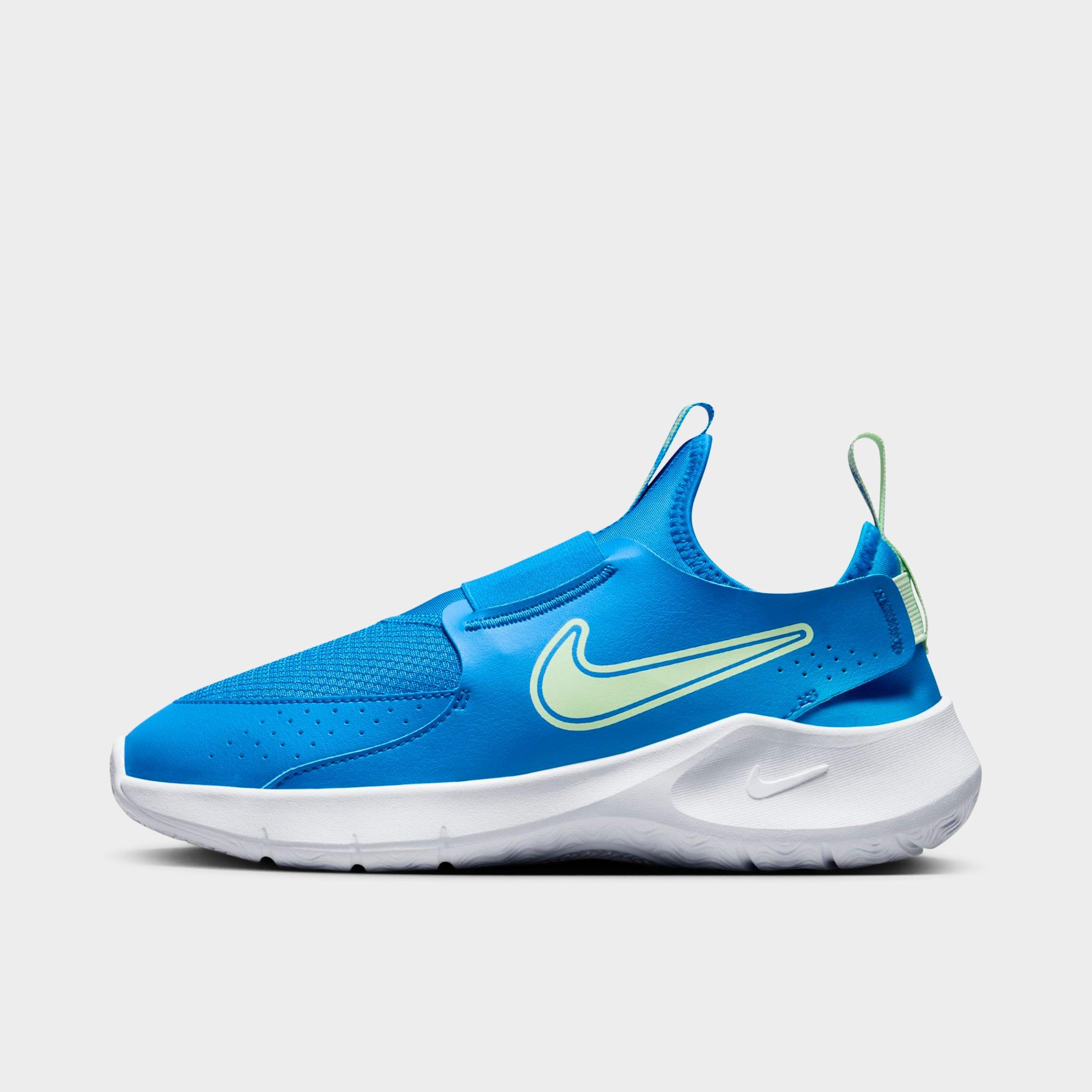 Nike Big Kids Flex Runner 3 Running Shoes in Photo Blue/Vapor Green Size: 3.0